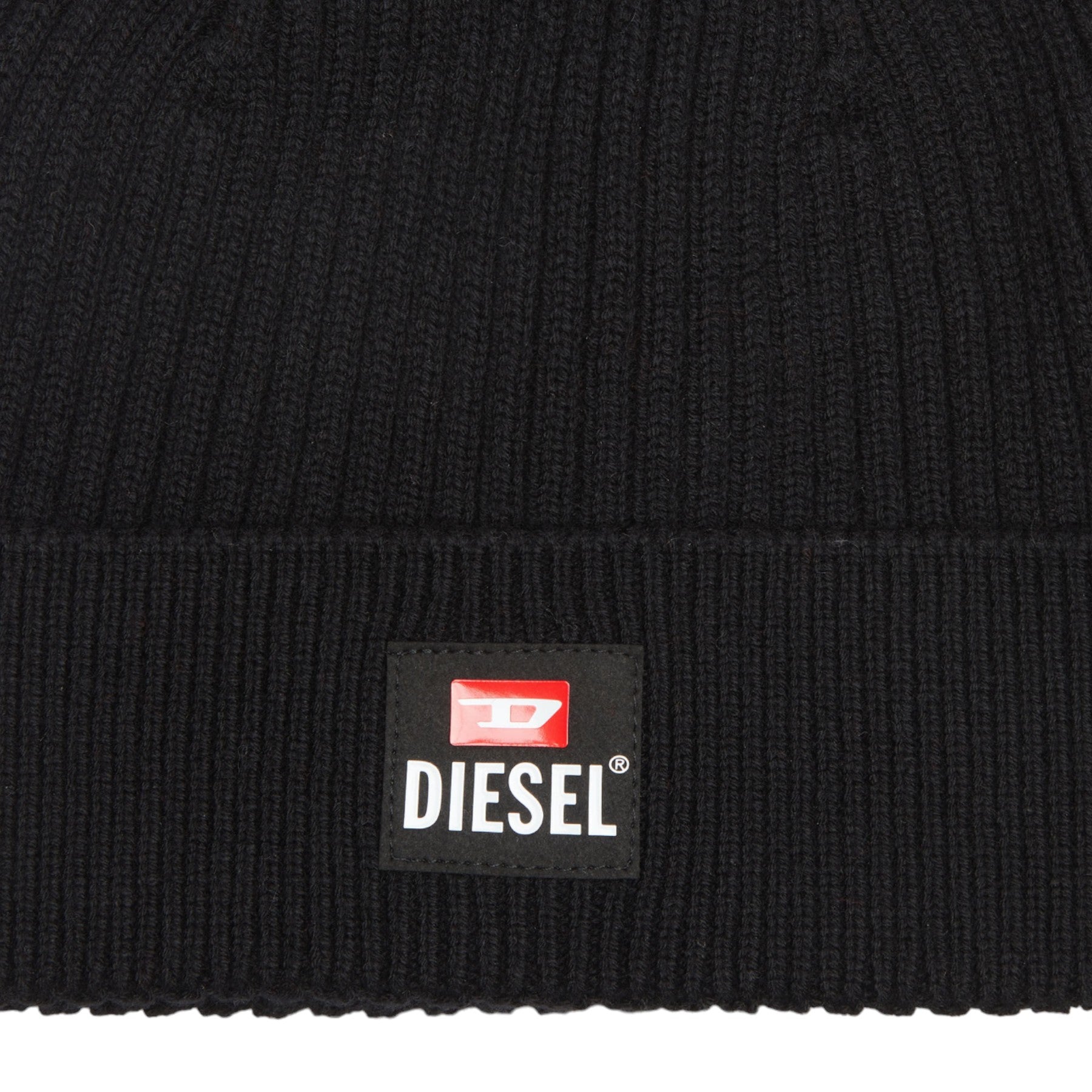 DIESEL K CODERLAB RDAOB Berretto Mens Beanie Hats Black Knitted Winter Cap New