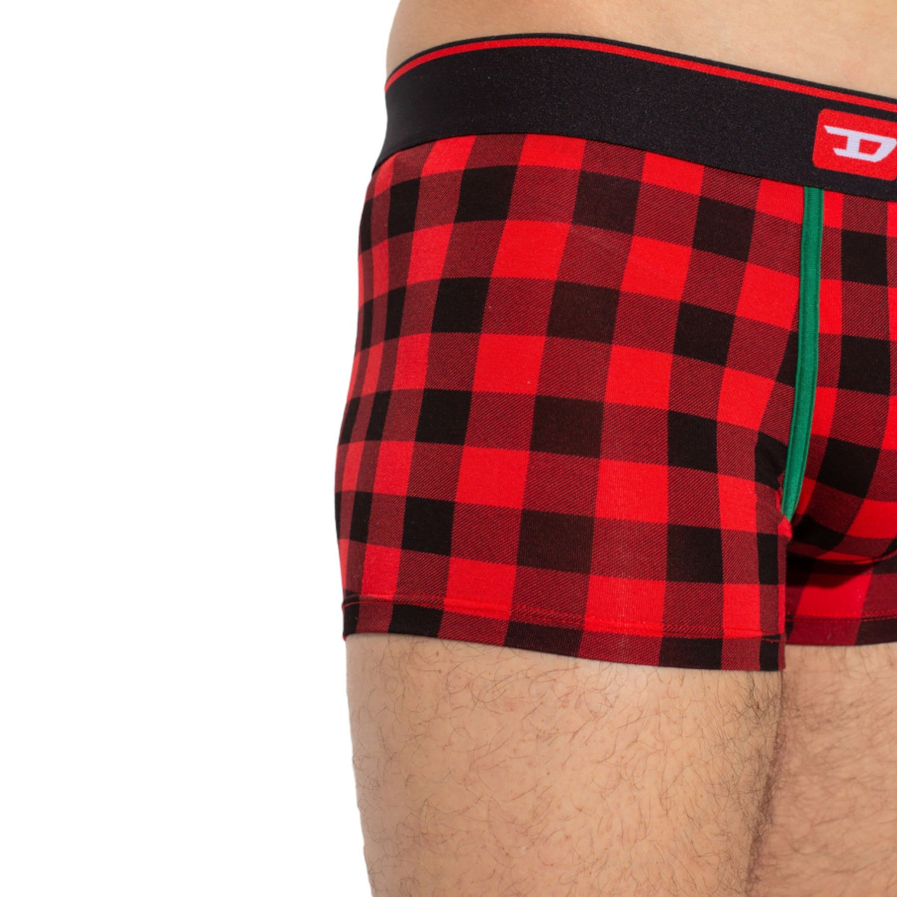 DIESEL Umbx-Damien Mens Boxer Trunks Stretch High Quality Cotton Underwear Red
