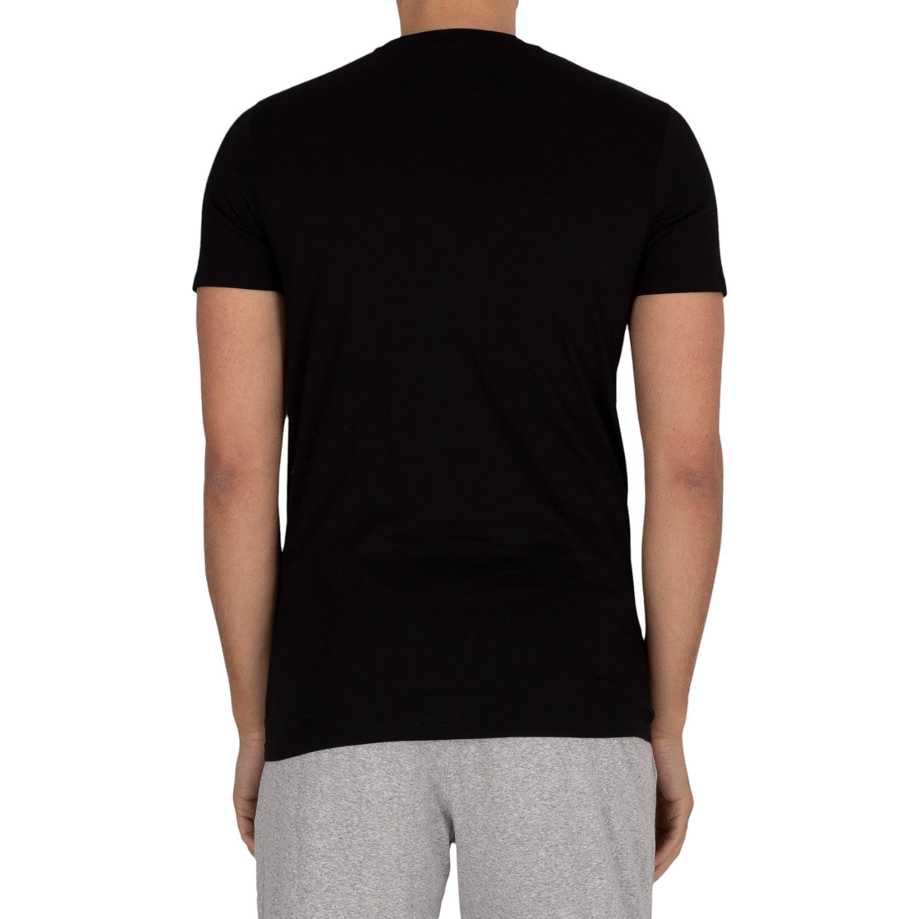 DIESEL UMTEE Mens T Shirts 2 Pack Crew Neck Short Sleeve Basic Undershirt Black