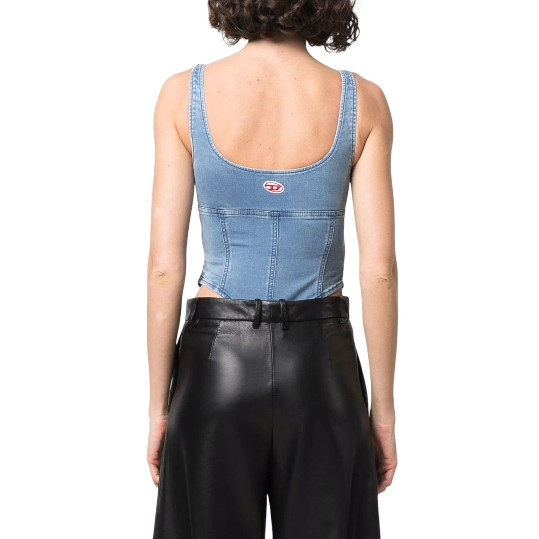 Diesel D-GELLERT-NE Womens Bodysuits Denim Jogg Jeans Stretch Summer Beach Tops