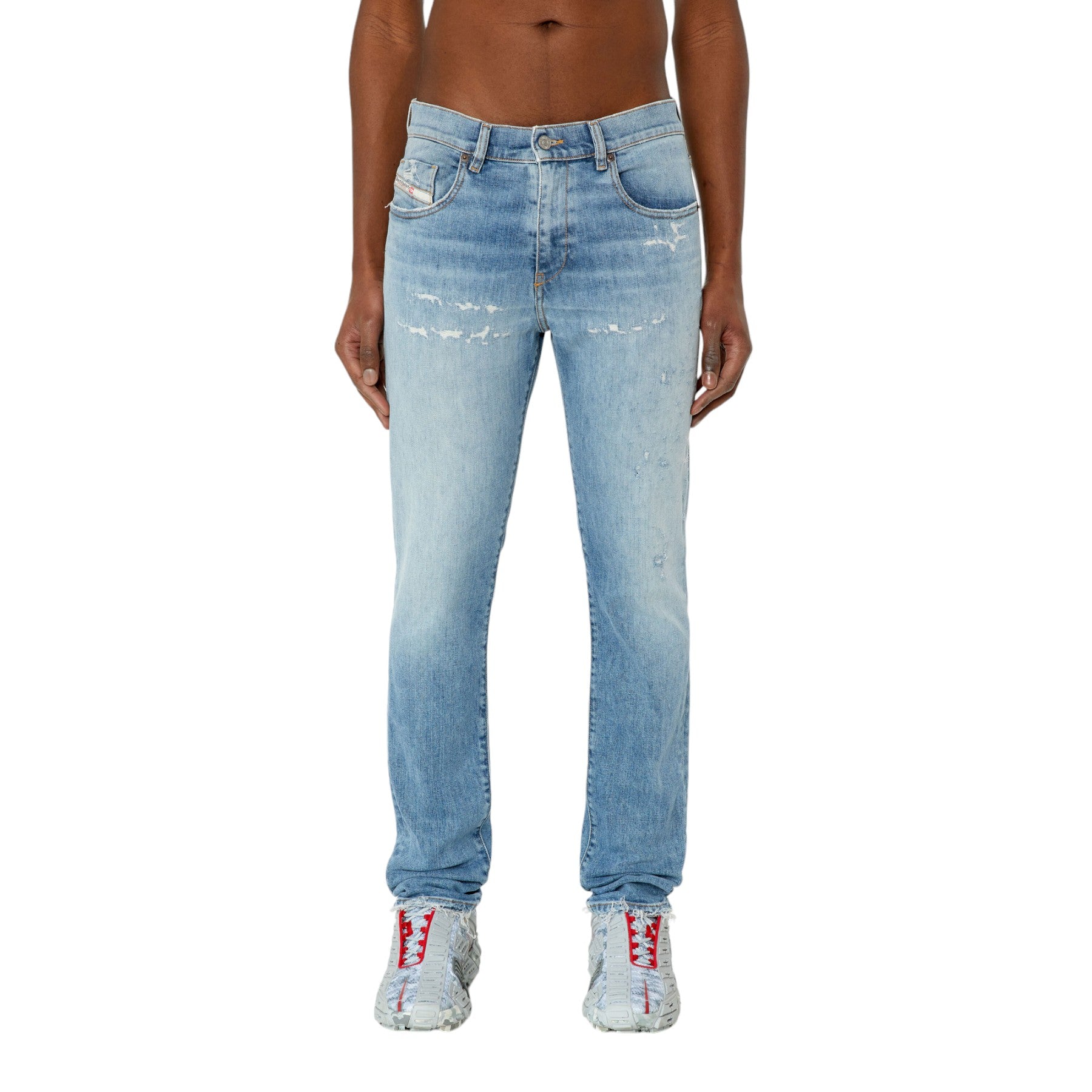 DIESEL 2019 D-STRUKT 09E73 Mens Denim Jeans Slim Fit Mid Waist Stretch Pants NEW