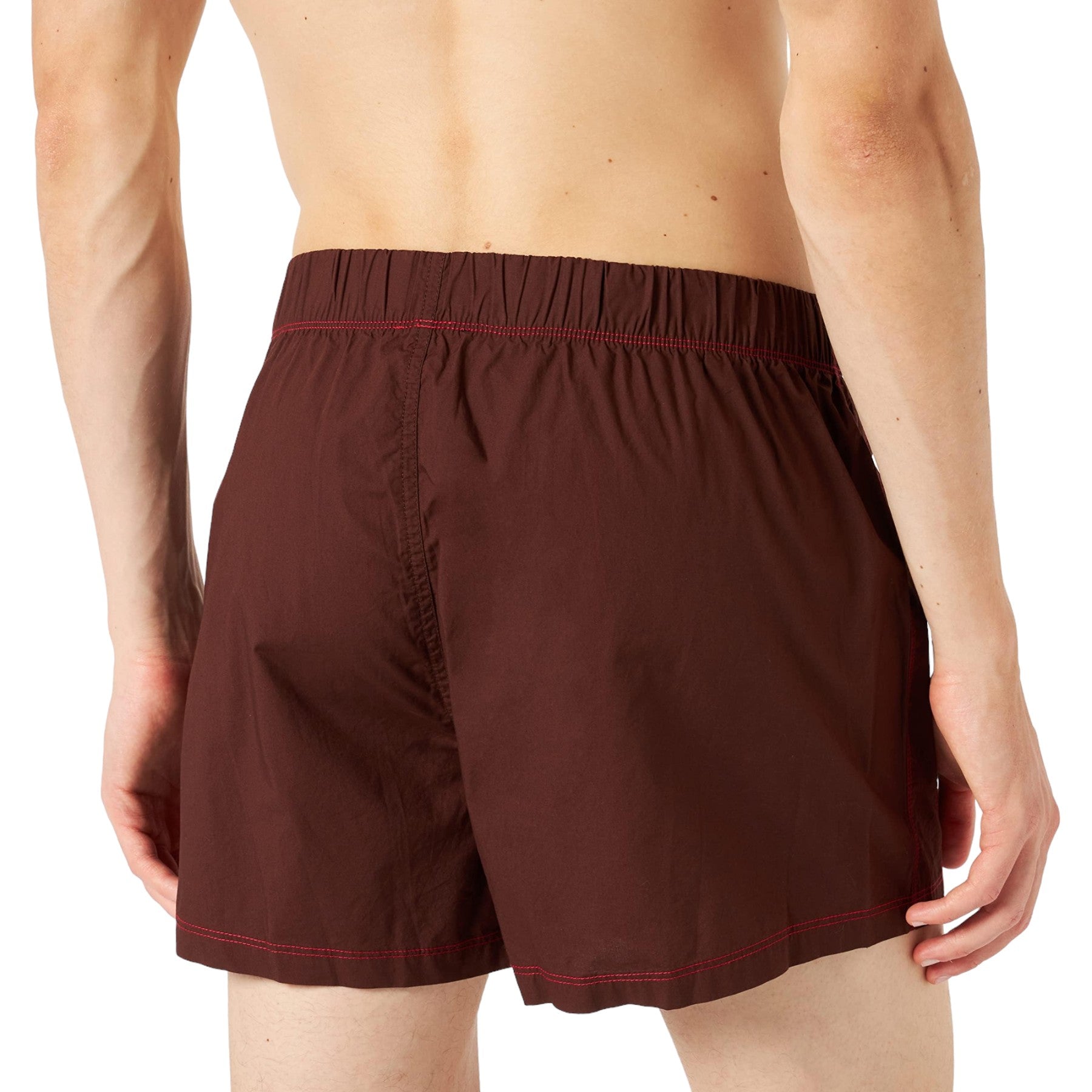 DIESEL UUBX-STARK Mens Boxer Shorts Relaxed Fit Brown Woven Cotton Underwear NEW