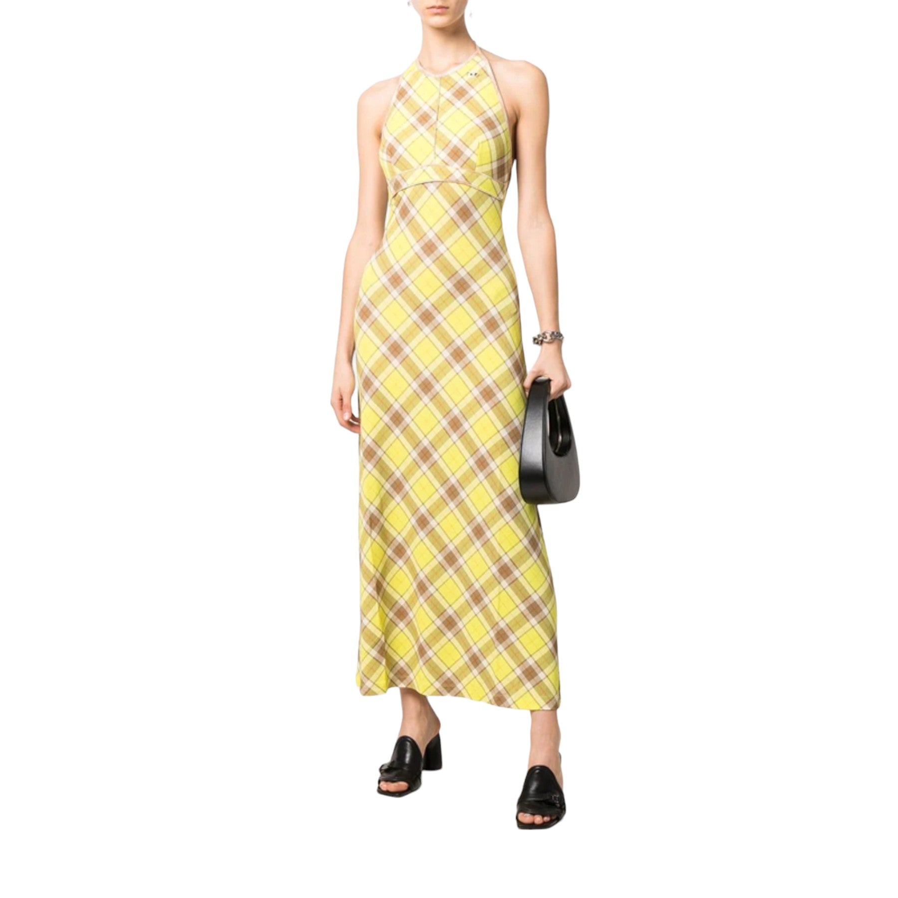 DIESEL D-MAXIM-C2 Womens Plaid Dress Summer Long Maxi Dress Check Skirt Tops