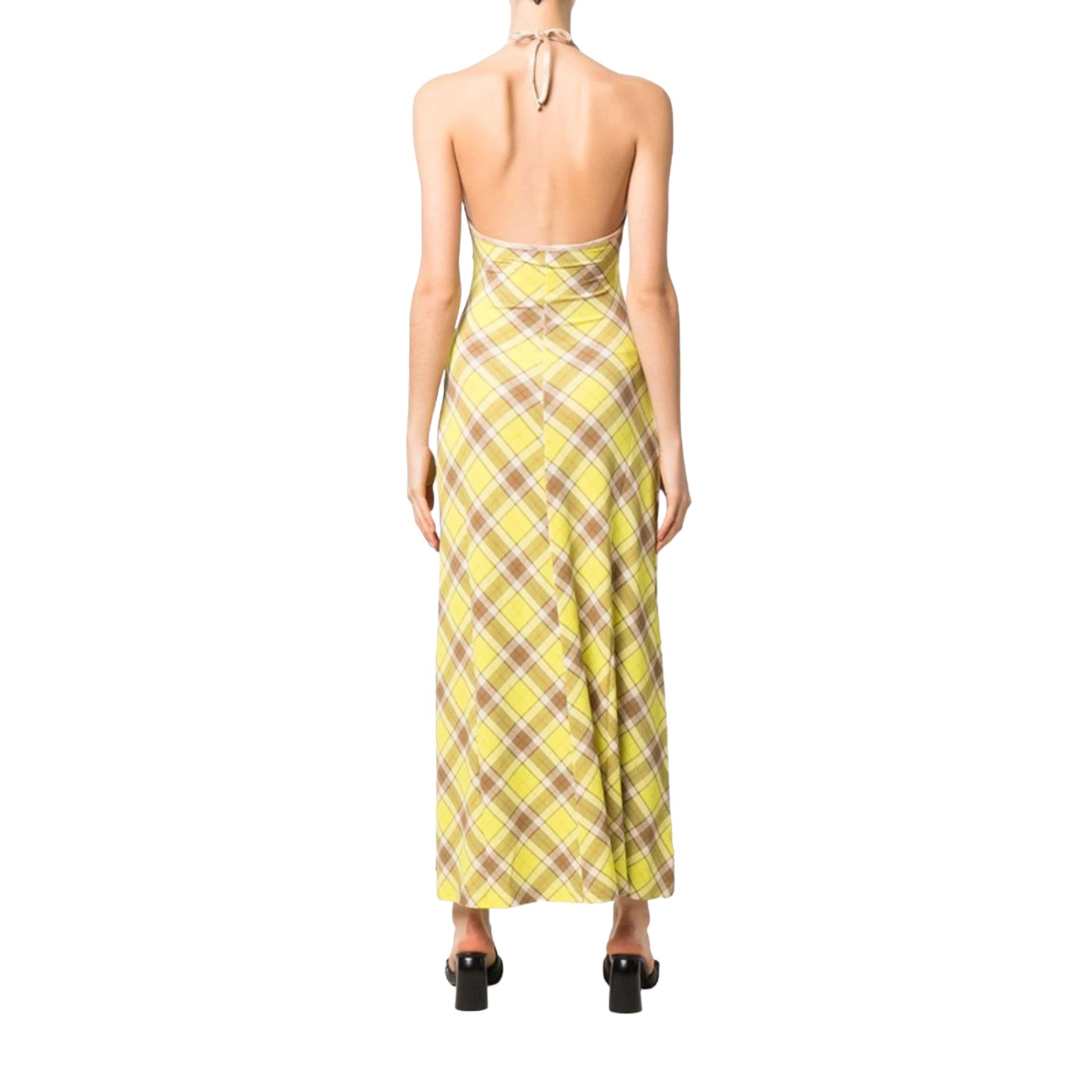 DIESEL D-MAXIM-C2 Womens Plaid Dress Summer Long Maxi Dress Check Skirt Tops