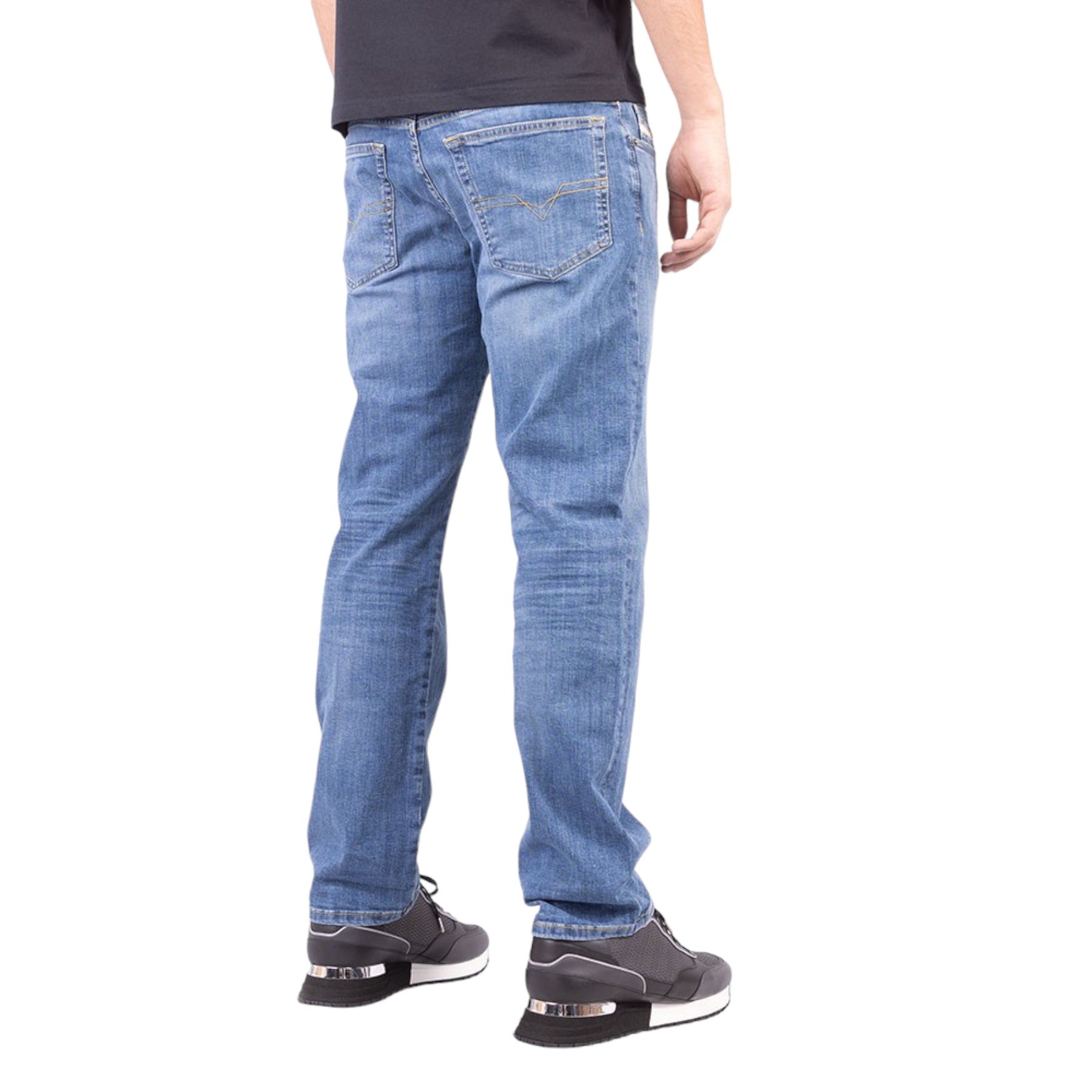 DIESEL D-MIHTRY 0ELAV Mens Denim Jeans Loose Fit Straight Leg Cotton Pants W38