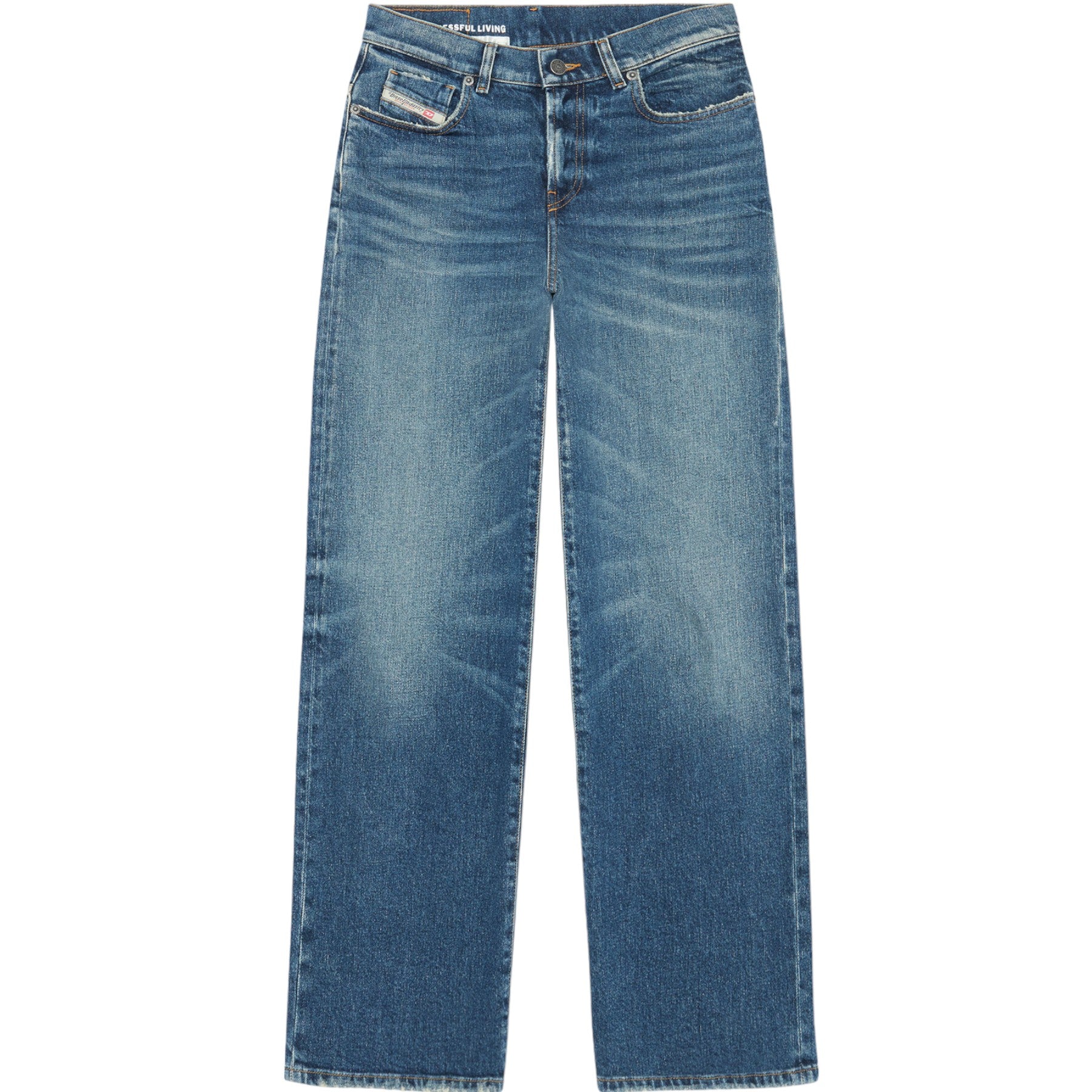 DIESEL 2000 007L1 Womens Denim Jeans Regular Fit Mid Waist Flare Leg Bootcut New