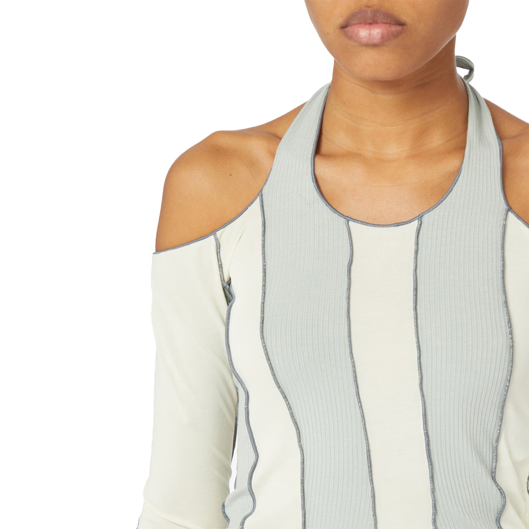 Diesel T-Sail-0GEAF Womens Crop Top Casual Summer Jersey Long Sleeve T Shirts S