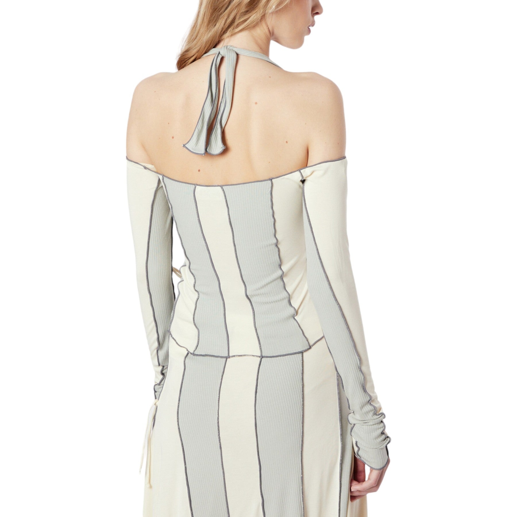 Diesel T-Sail-0GEAF Womens Crop Top Casual Summer Jersey Long Sleeve T Shirts S