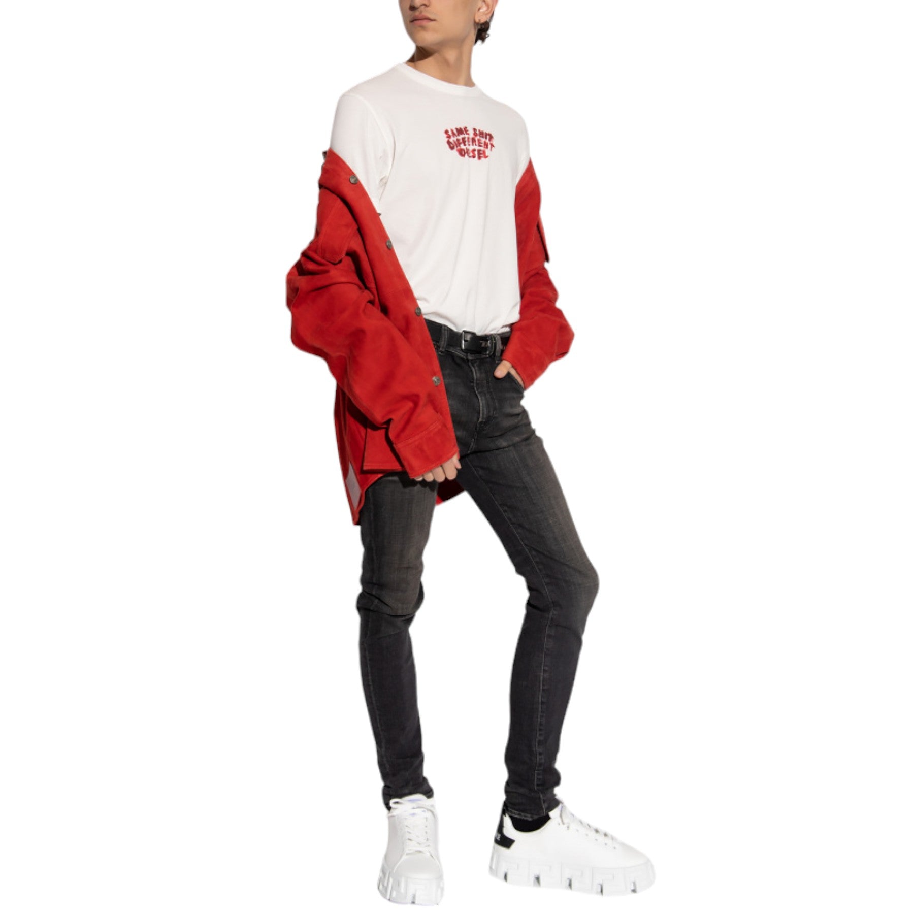 DIESEL1983 09D88 Mens Denim Jeans Skinny Leg High Waist Slim Fit Casual Pants