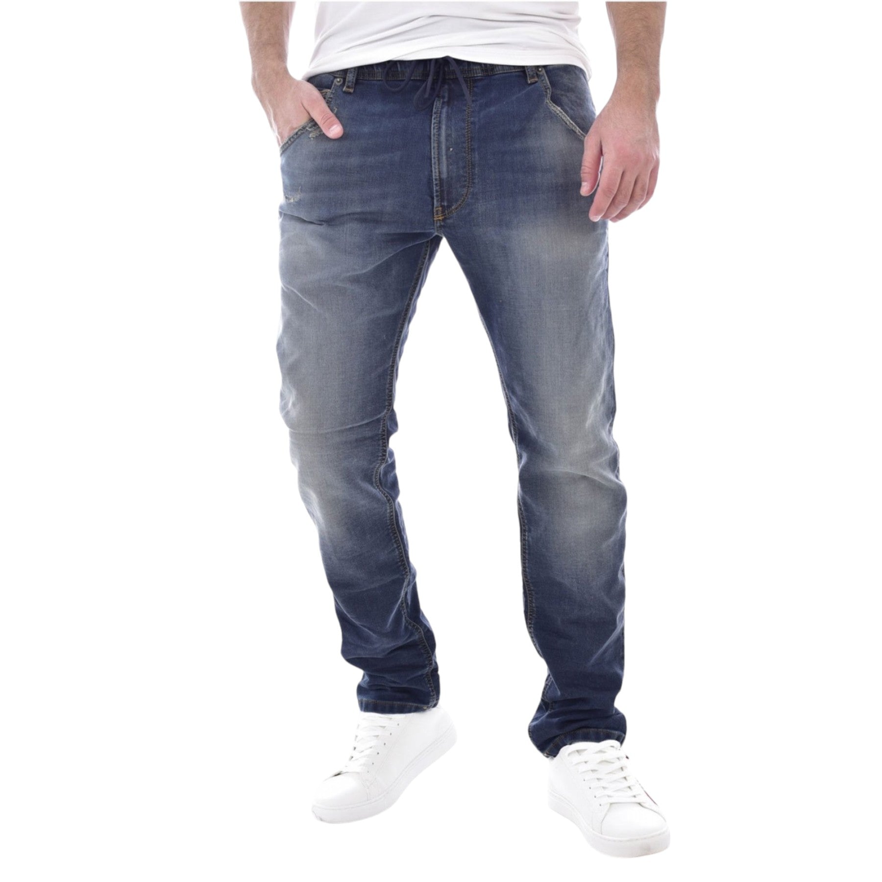 DIESEL KROOLEY R68CK Mens Denim Jogg Jeans Stretch Regular Fit Tapered Leg Pants D Outlet