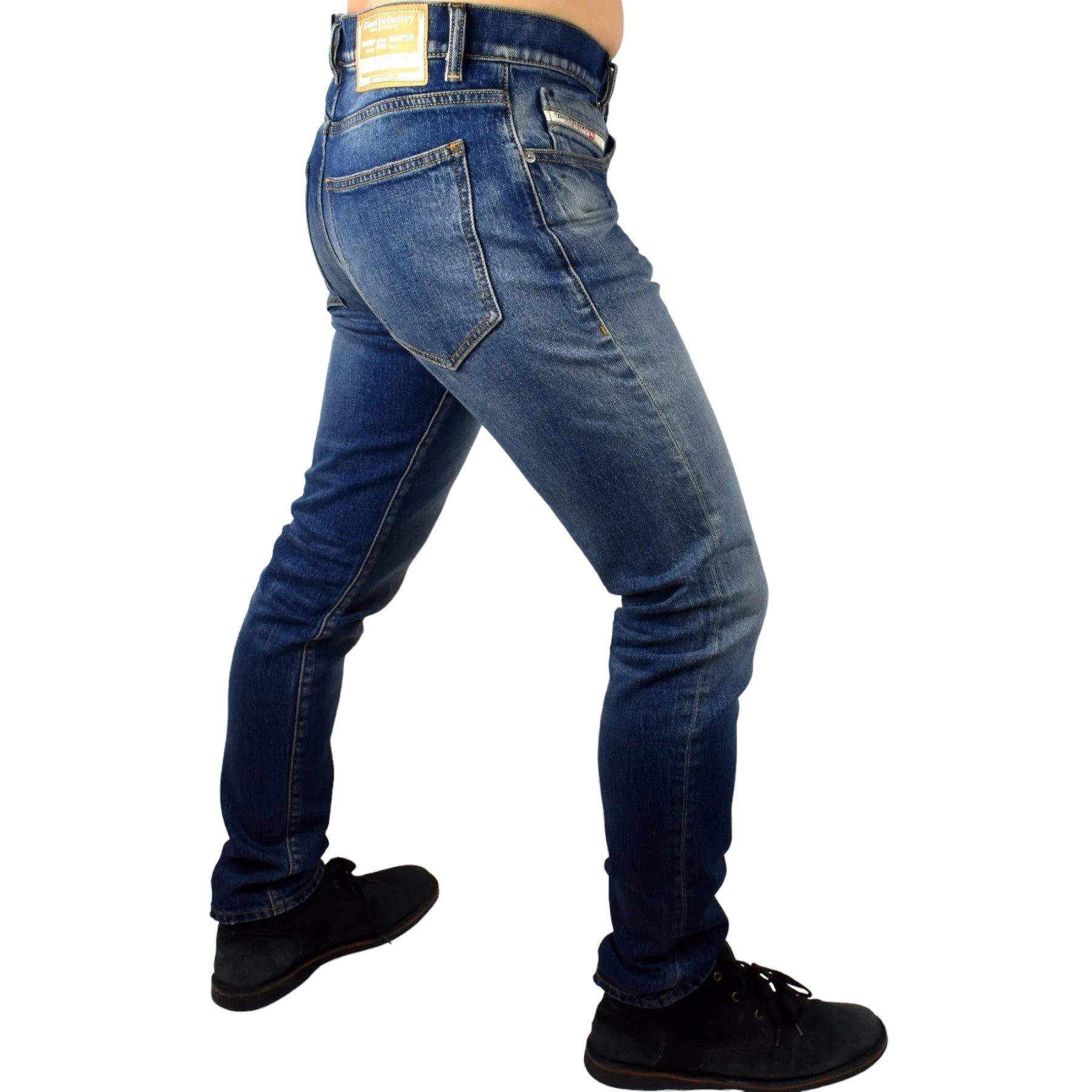 DIESEL 2019 D-STRUKT R9E14 Mens Denim Jeans Slim Fit Tapered Stretch Cotton Pant