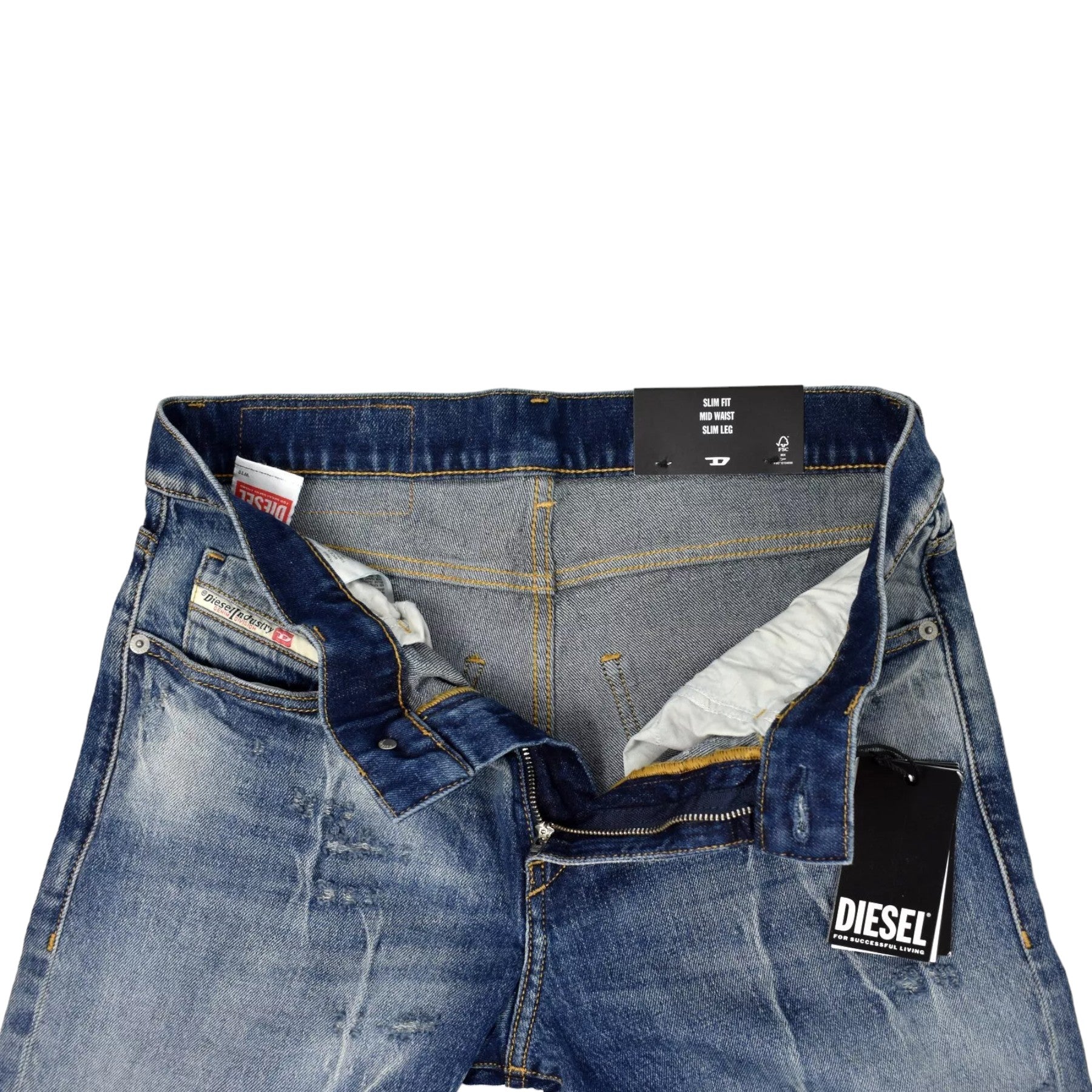 DIESEL 2019 D-STRUKT R9E14 Mens Denim Jeans Slim Fit Tapered Stretch Cotton Pant