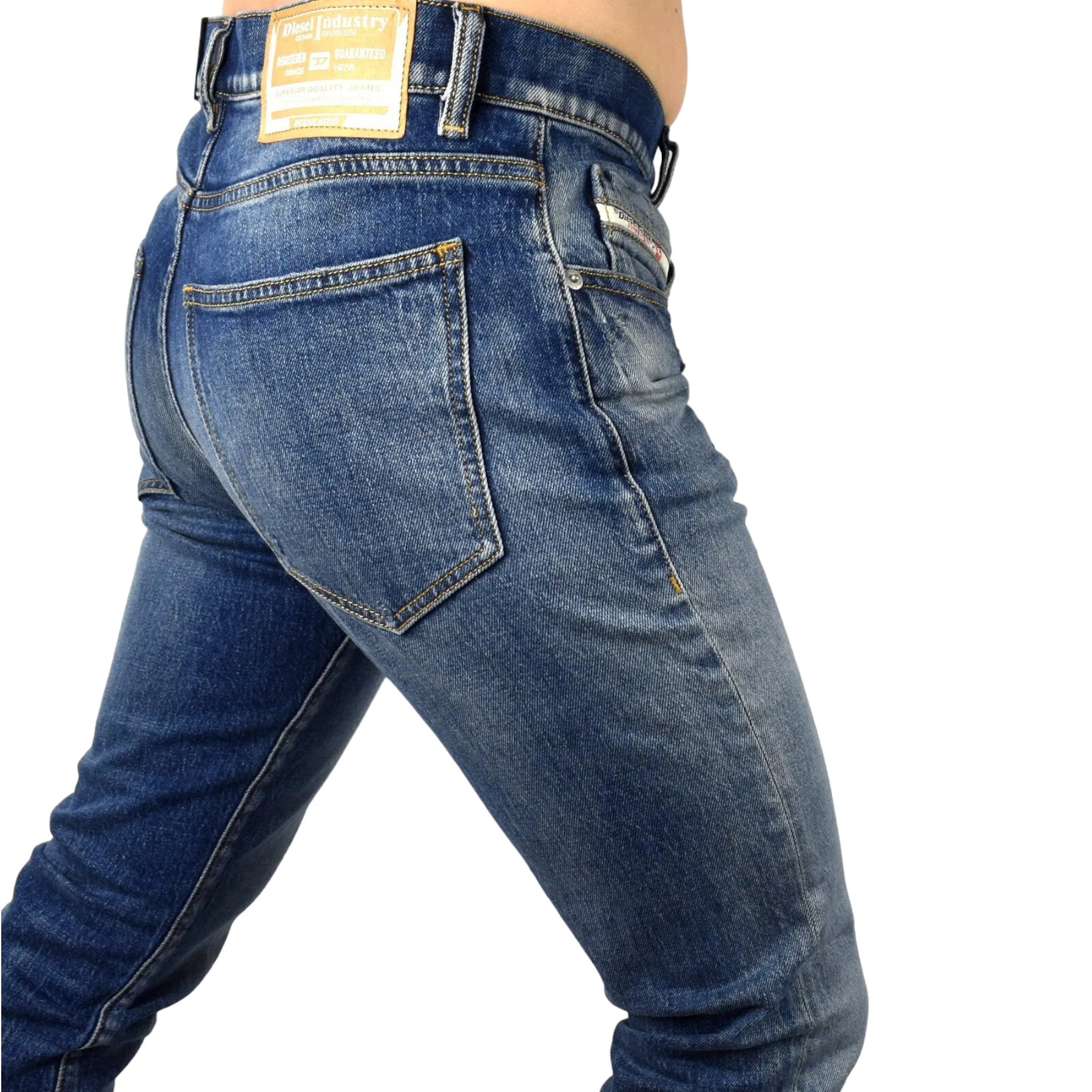 DIESEL 2019 D-STRUKT R9E14 Mens Denim Jeans Slim Fit Tapered Stretch Cotton Pant