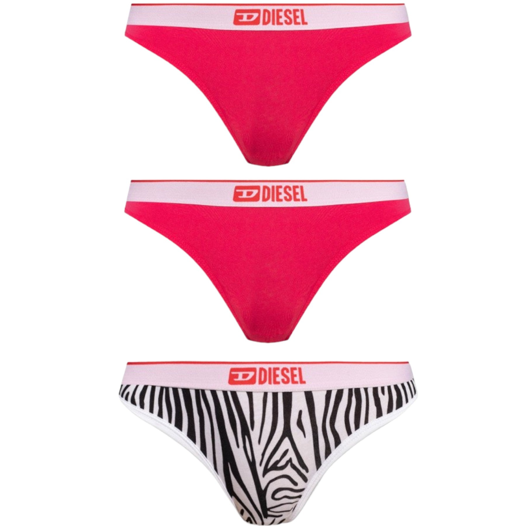 DIESEL STARSEY E6480 Womens Thong 3x Pack soft Underwear Ladies Knickers Panties