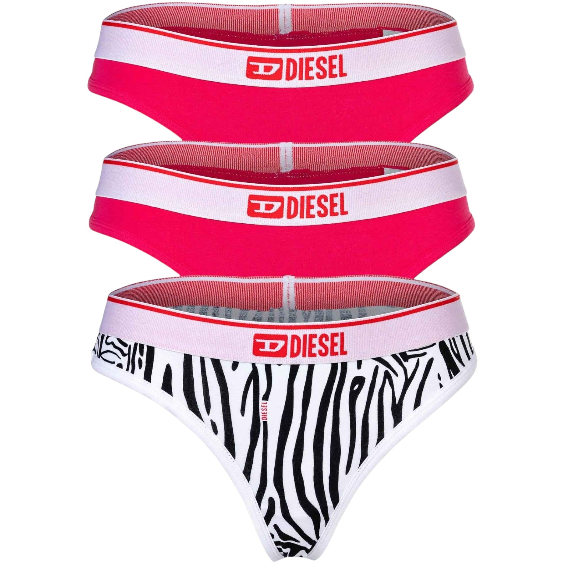 DIESEL STARSEY E6480 Womens Thong 3x Pack soft Underwear Ladies Knickers Panties