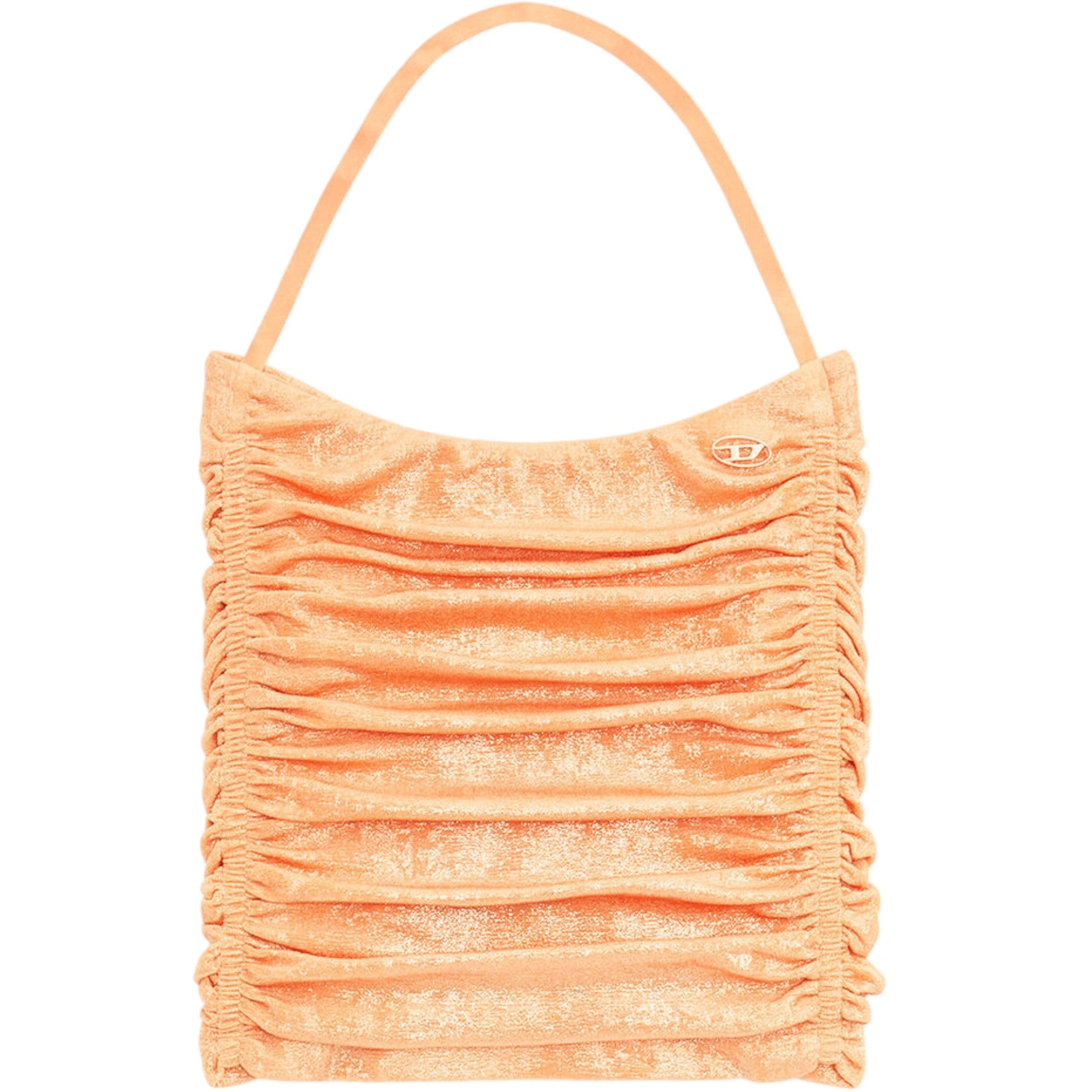 Diesel T-DRU Womens Laminated Jersey Halter Neck Sleeveless Vintage Party Tops