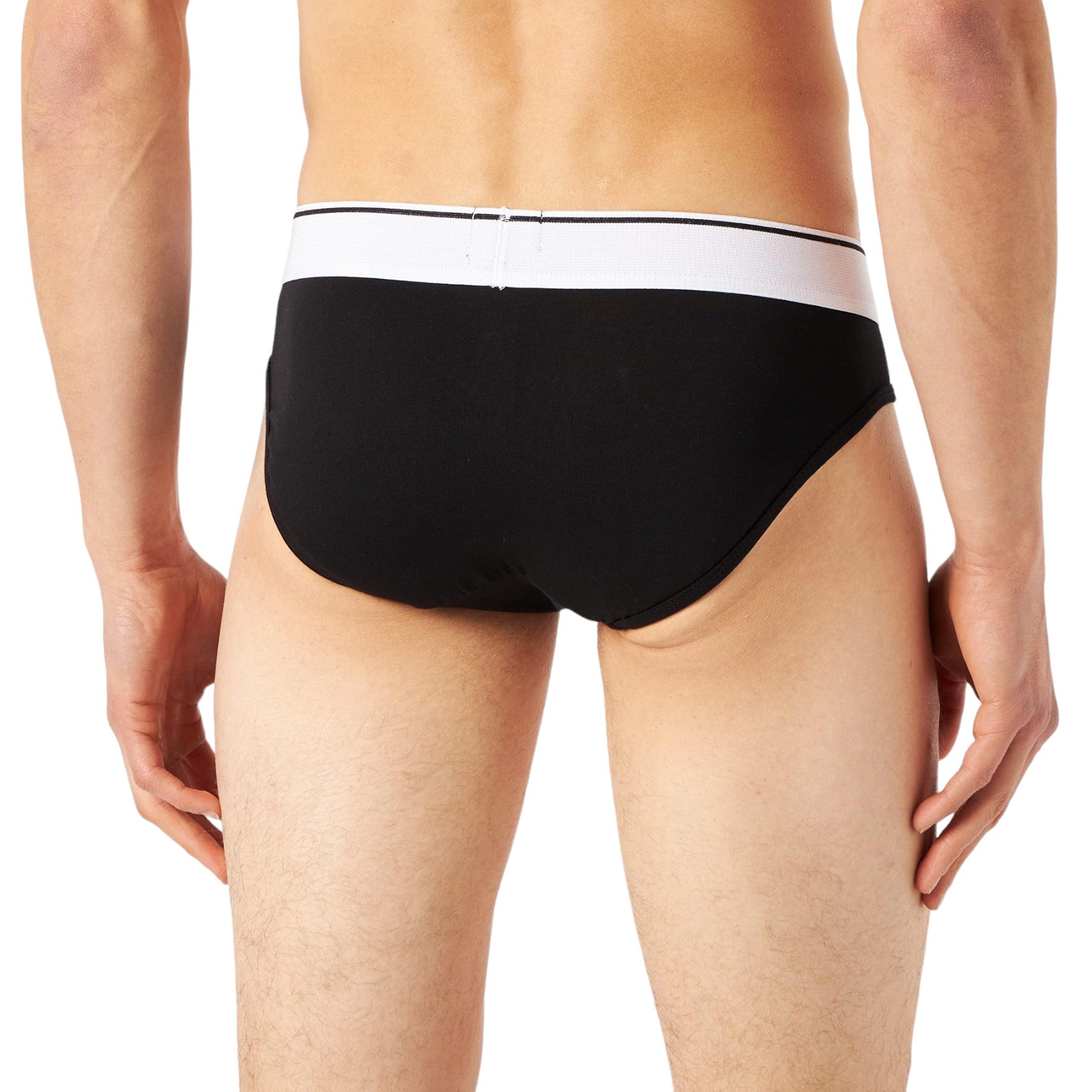 Diesel UMBR-Andre 0HEAU Mens Briefs 1x Pack Stretch Soft Cotton Underwear Black