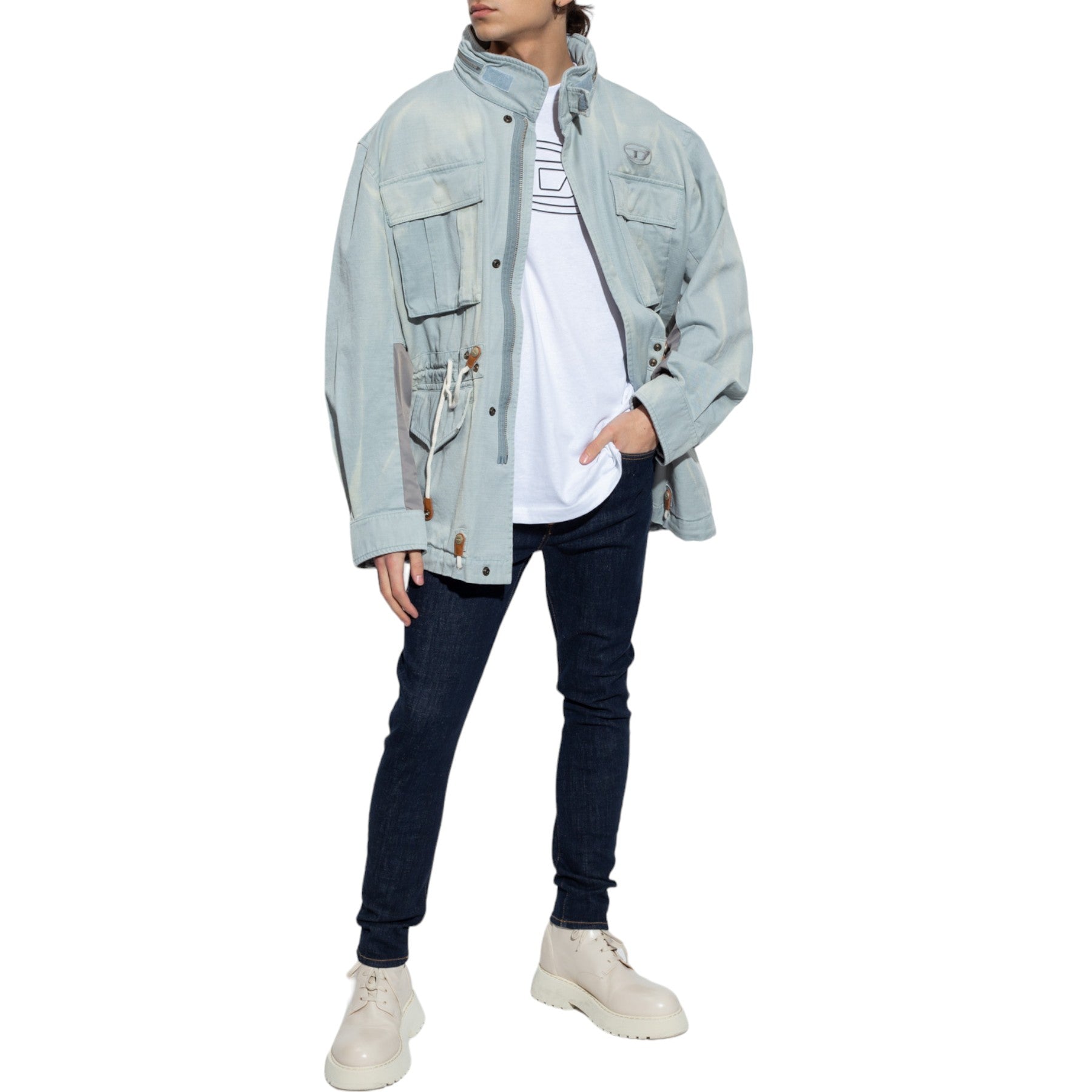 DIESEL 1983 Z9C33 Mens Denim Jeans Skinny Fit High Waist Stretch Pants Cotton