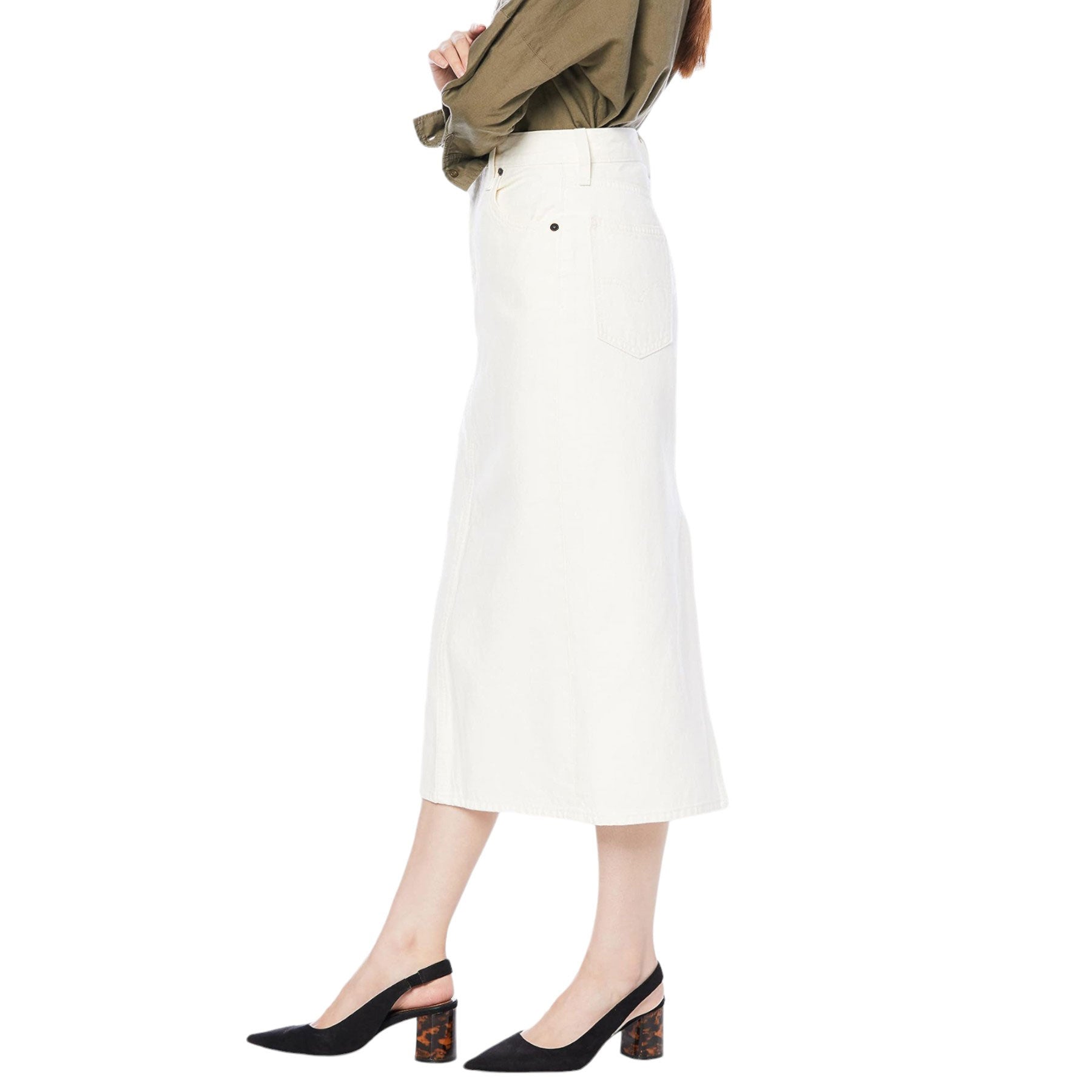 Diesel DE-RONNY Womens Pencil Skirt Mid Length Denim Summer Cotton Party Skirt