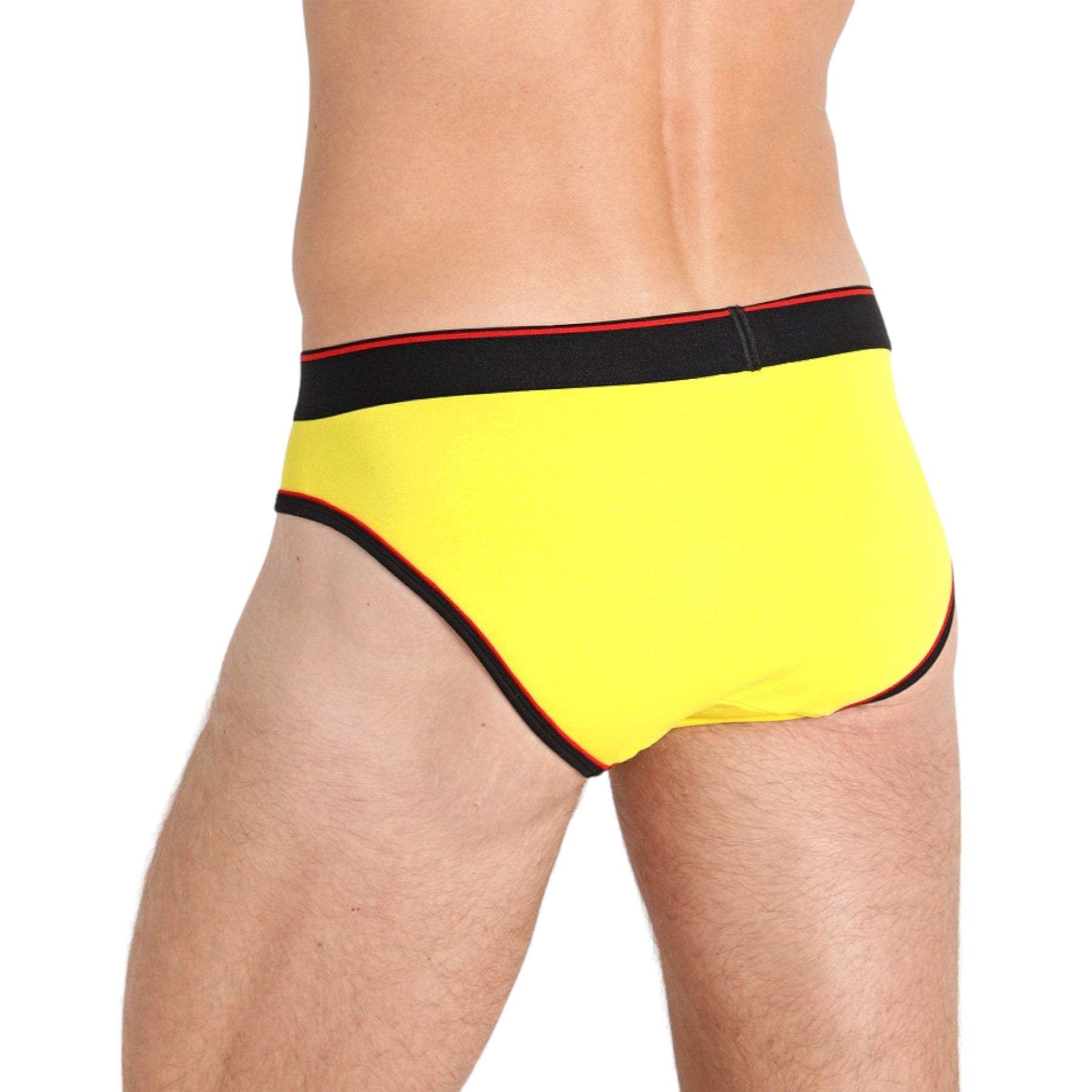 Diesel UMBR-Andre 0JMAM Mens Briefs 1x Pack Stretch Soft Cotton Underwear Yellow