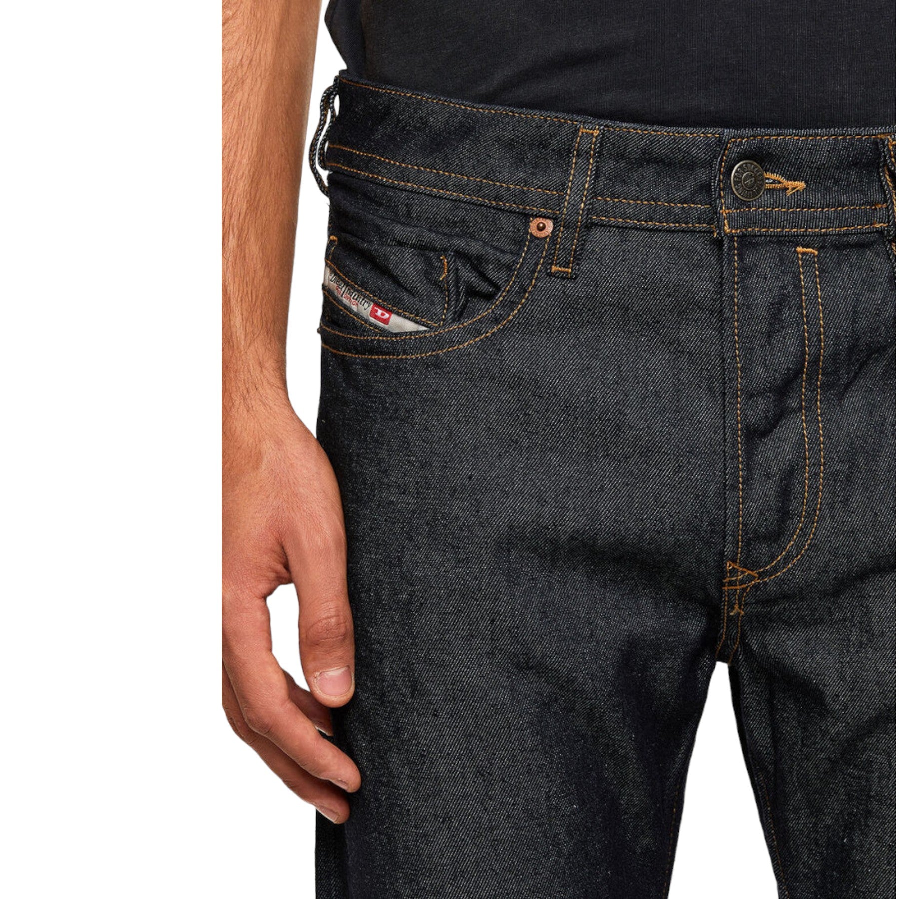 DIESEL BUSTER 009HF Mens Denim Jeans Regular Fit Straight Leg Dark Blue Pants