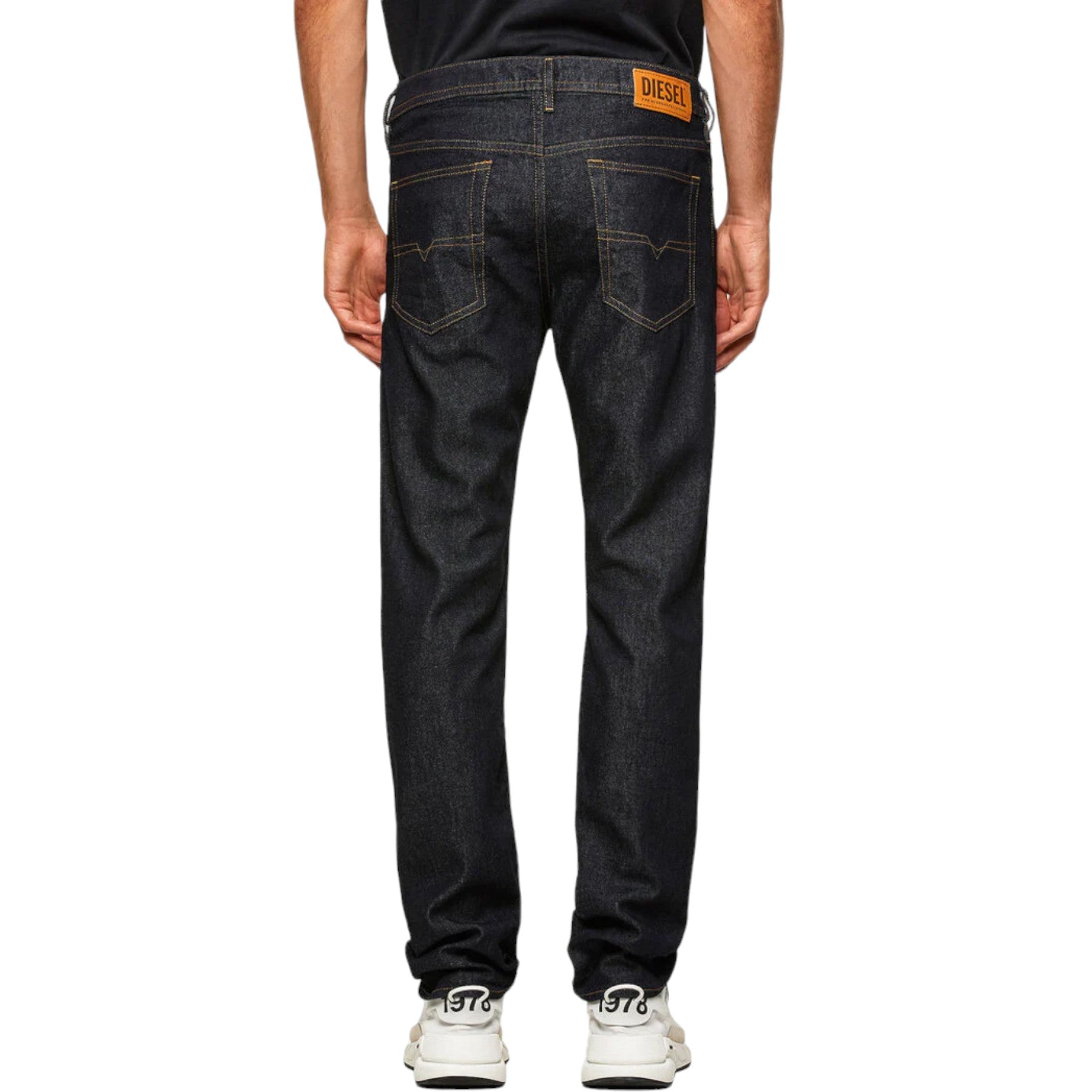 DIESEL BUSTER 009HF Mens Denim Jeans Regular Fit Straight Leg Dark Blue Pants