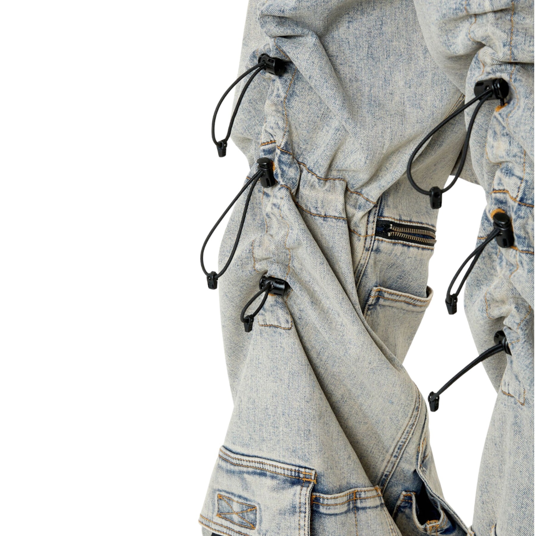 DIESEL D-ONLY POCKETS Mens Denim Jeans Wide Leg Mid Waist Baggy Jeans Trousers