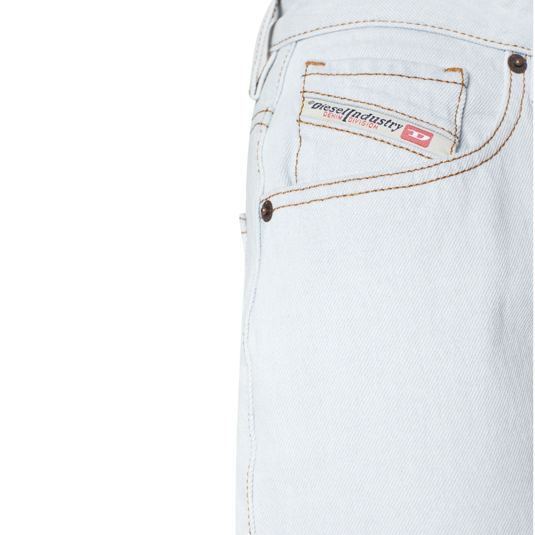 DIESEL 1999 0079Z Womens Denim Jeans Loose Fit Mid Waist Straight Leg Blue Pants