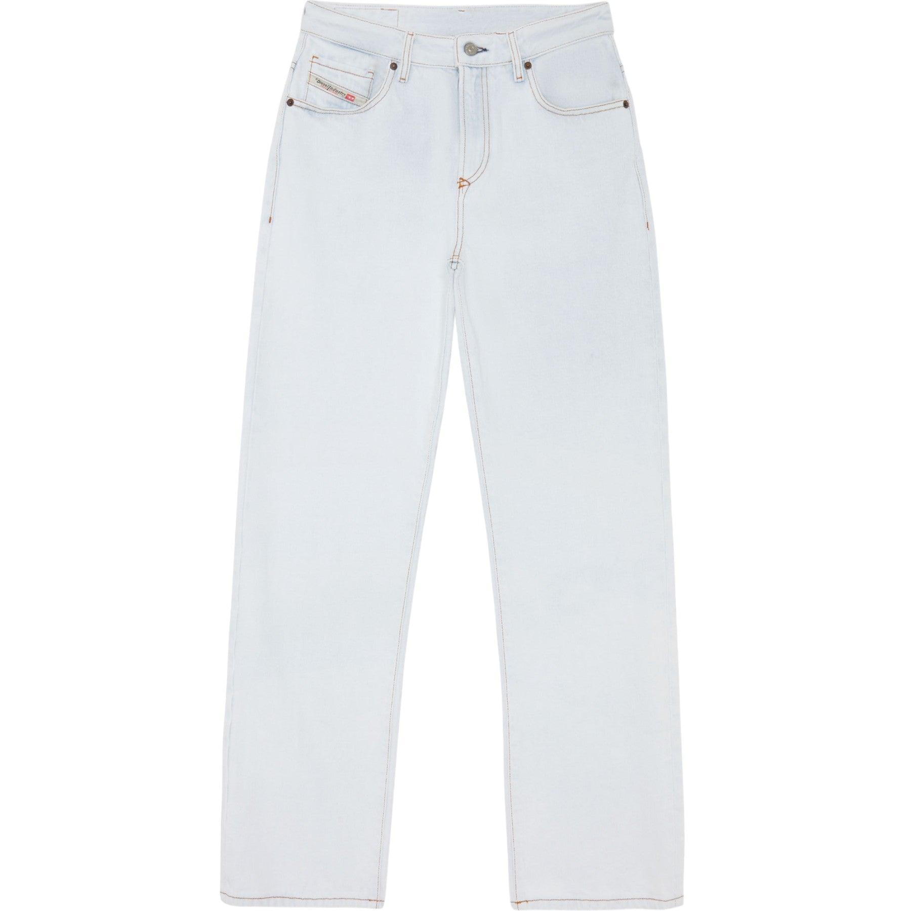 DIESEL 1999 0079Z Womens Denim Jeans Loose Fit Mid Waist Straight Leg Blue Pants