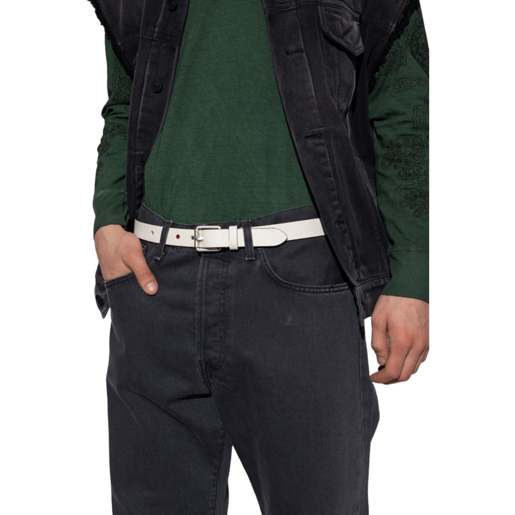 DIESEL Logo B-BURNOUT Mens Leather Belts Metal Buckle Jeans Casual Waist Belts