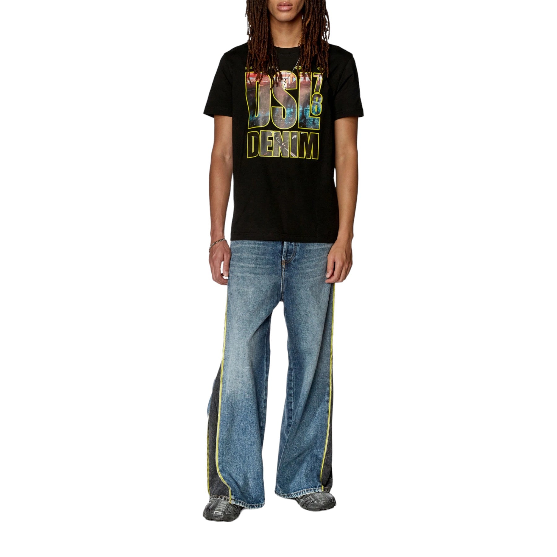 Diesel T-Diegor-L7 Mens T Shirts Short Sleeve Crew Neck Casual Summer Cotton Tee