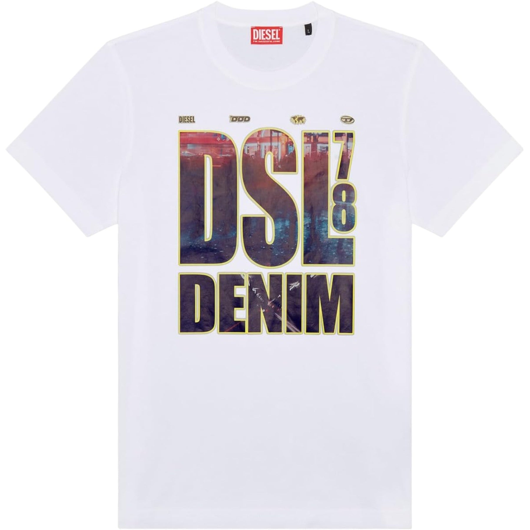 Diesel T-Diegor-L7 Mens T Shirts Short Sleeve Crew Neck Casual Summer Cotton Tee