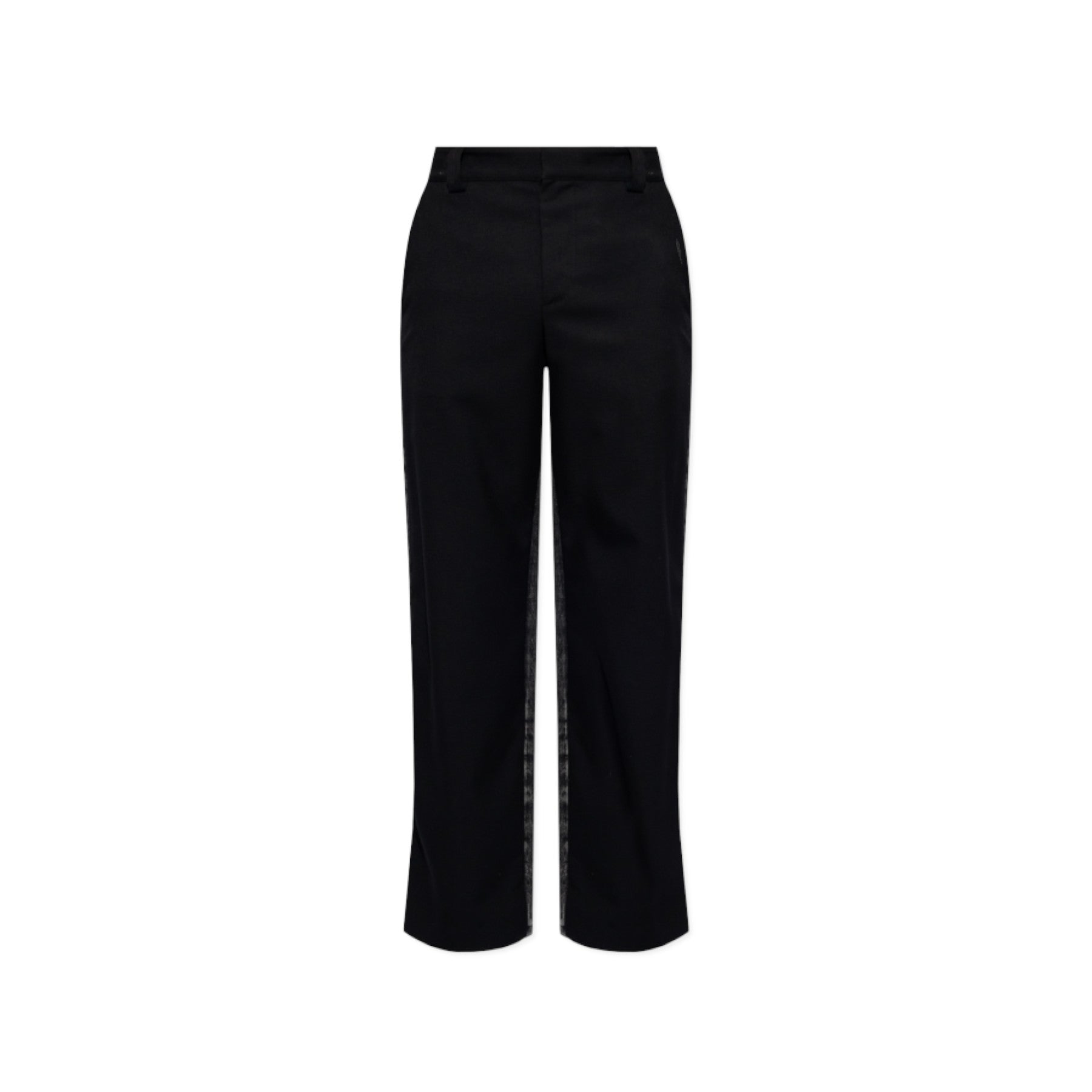 DIESEL P-Wire-A Mens Paneled Denim Trousers Wide Leg Mid Waist Baggy Jeans Black