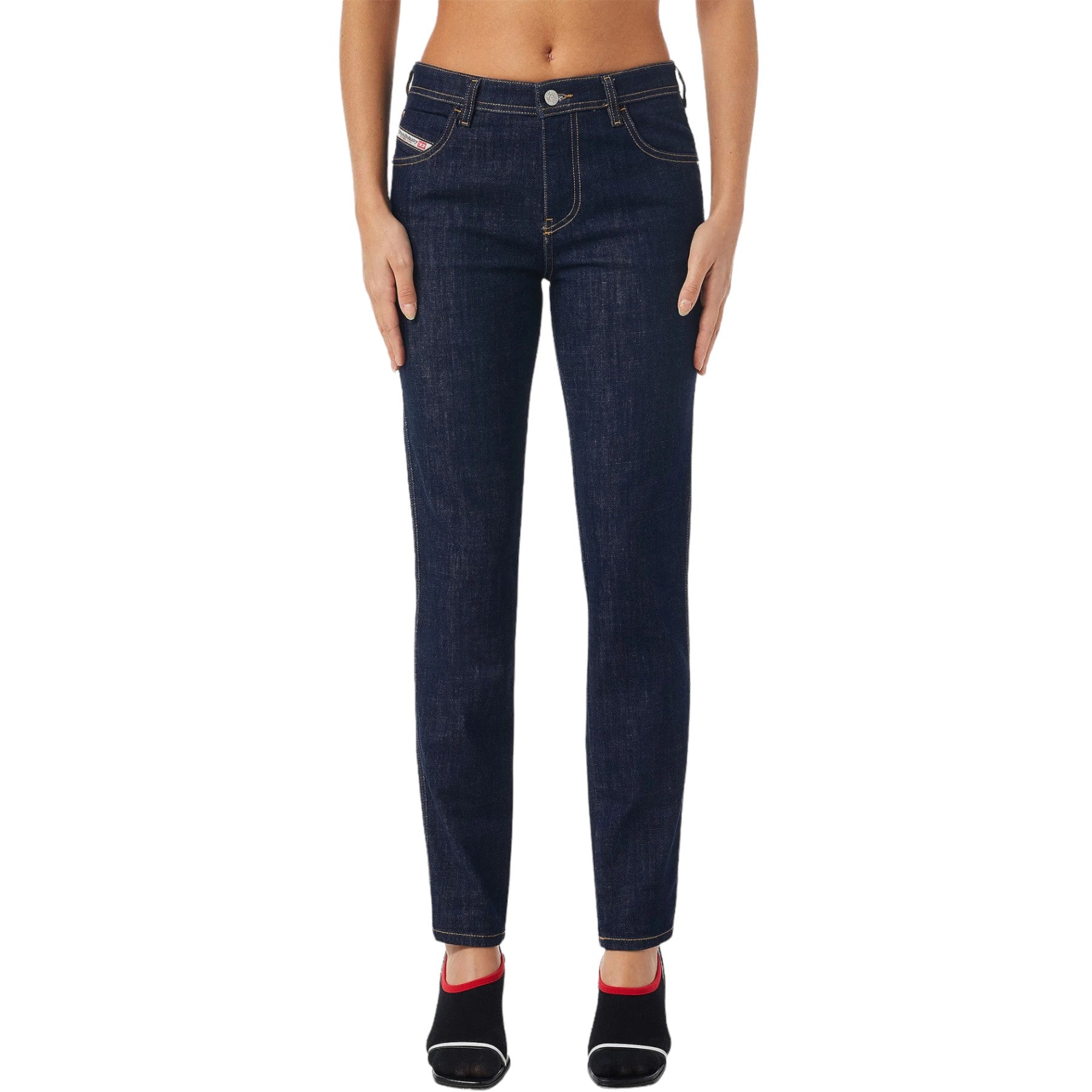 DIESEL 2015  BABHILA Z9C17 Womens Denim Jeans Skinny Fit Mid Waist Dark Blue New