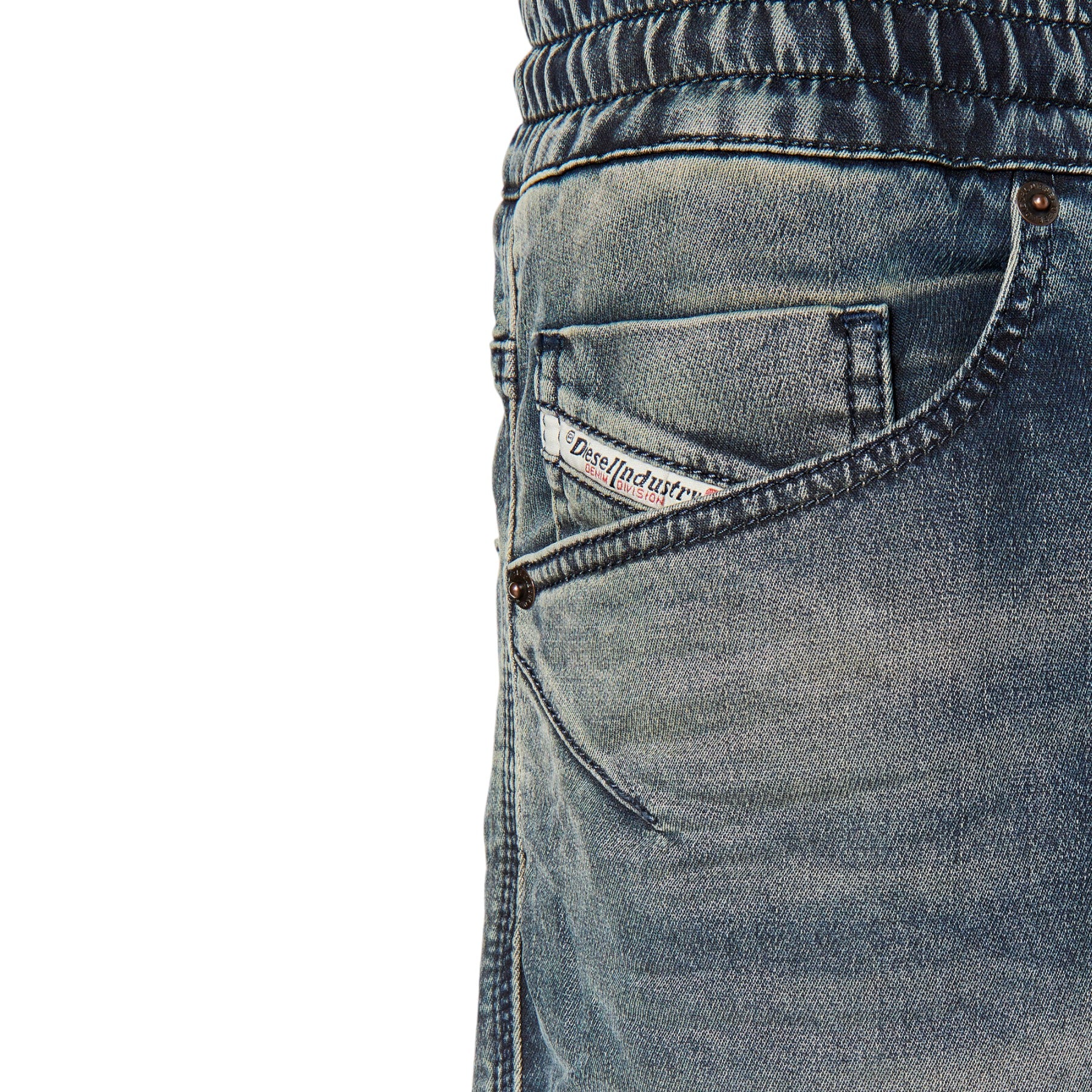 DIESEL D-AMAGE Mens Denim Jeans Regular Fit Blue Tapered Leg Jogg Pants W30