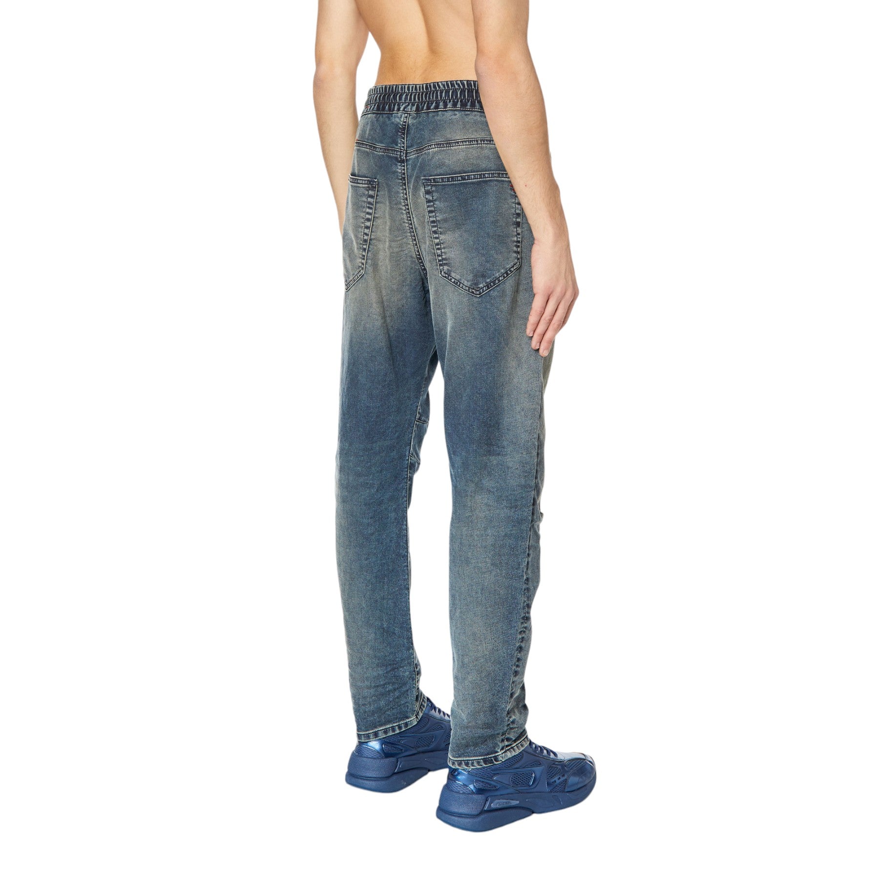 DIESEL D-AMAGE Mens Denim Jeans Regular Fit Blue Tapered Leg Jogg Pants W30