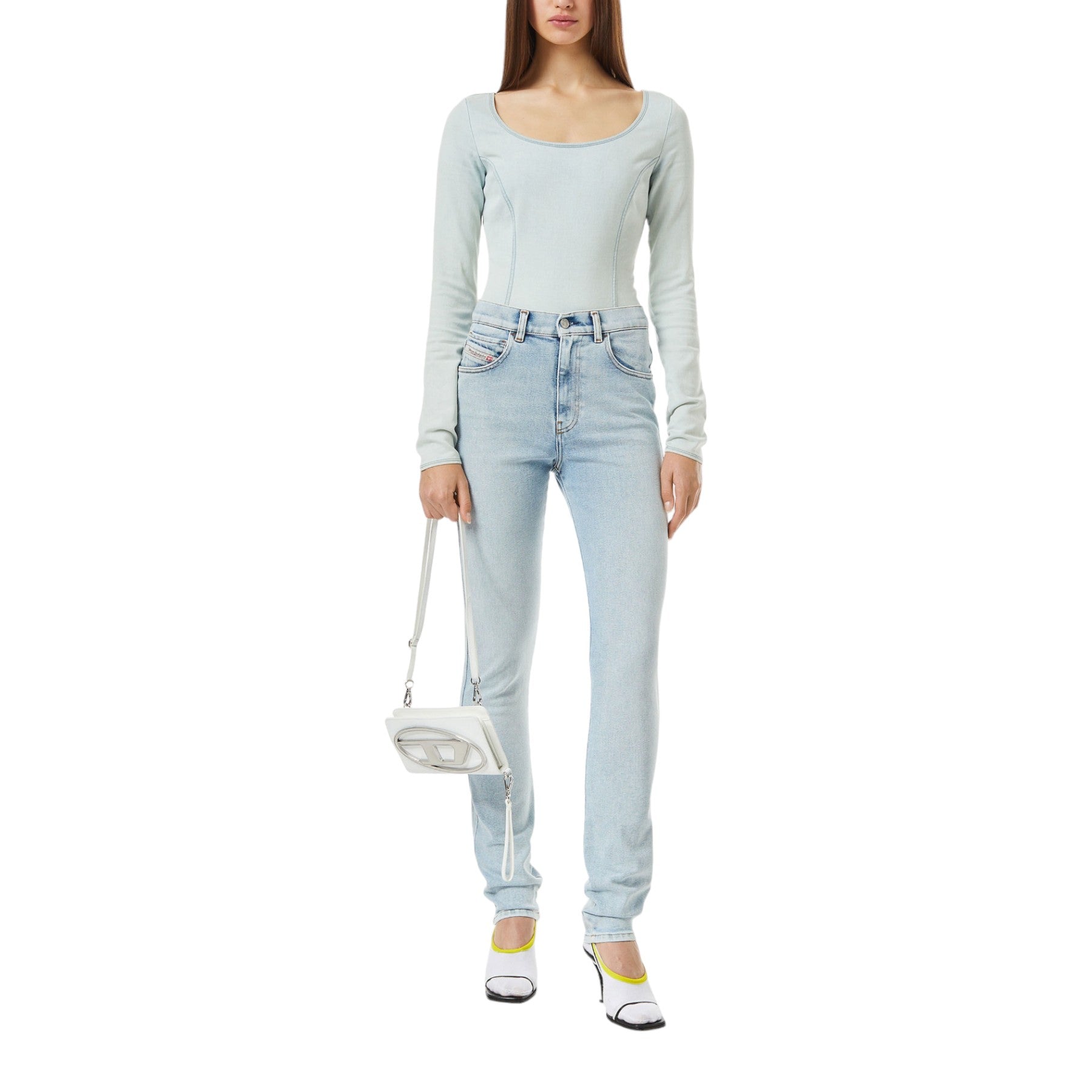 DIESEL 1994 Womens Denim Jeans Slim Fit High Waist Tapered Leg Stretch Pants W27