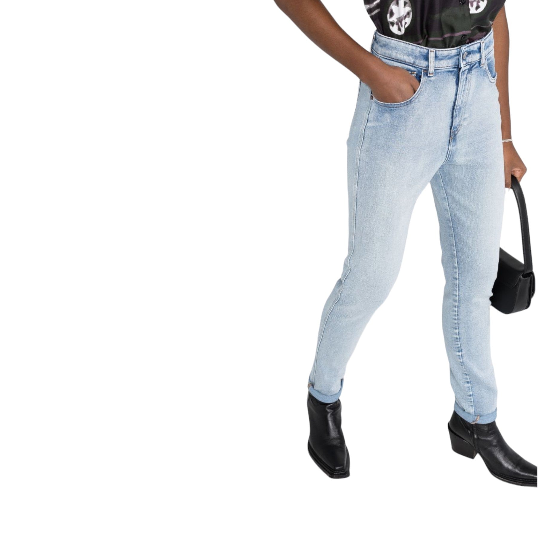 DIESEL 1994 Womens Denim Jeans Slim Fit High Waist Tapered Leg Stretch Pants W27