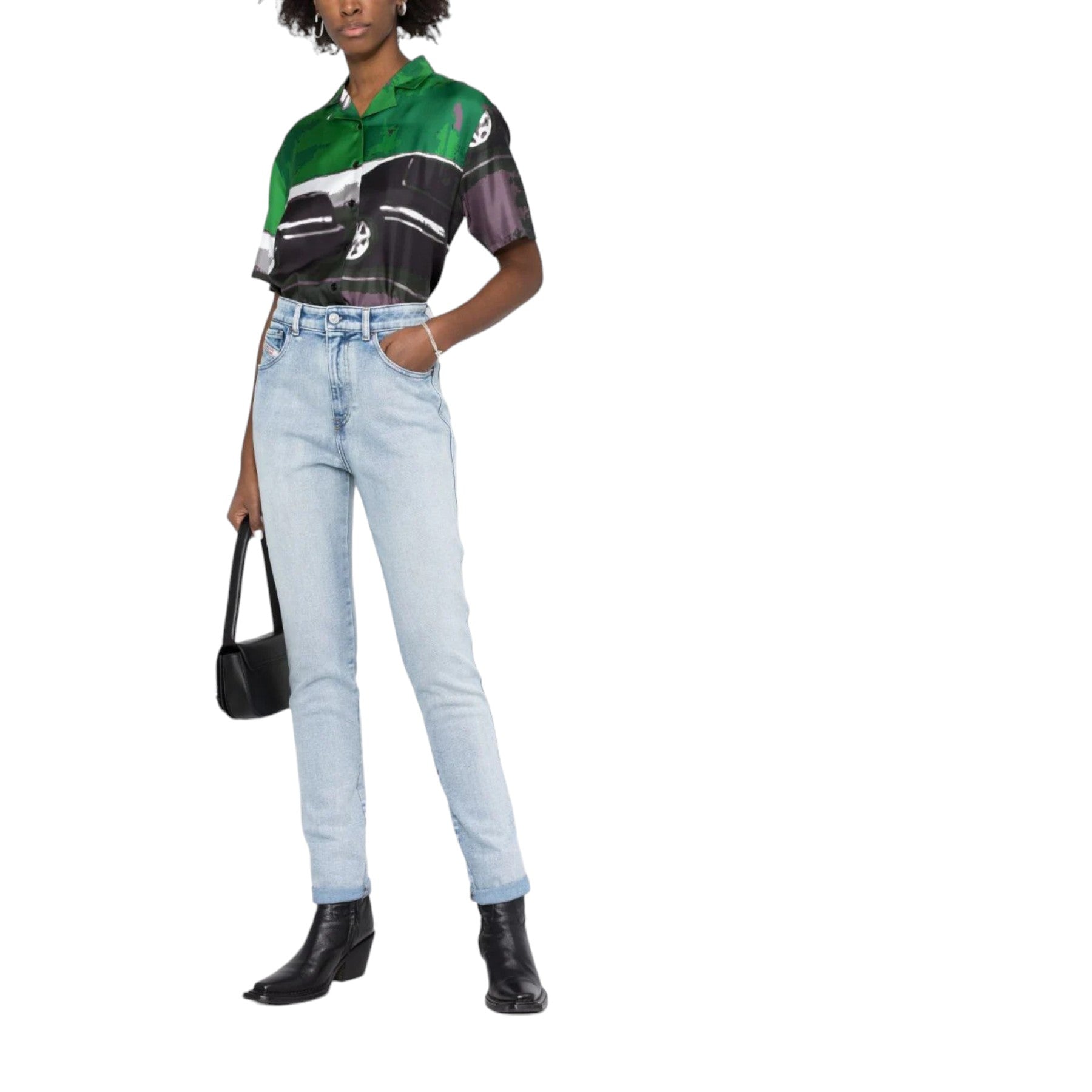 DIESEL 1994 Womens Denim Jeans Slim Fit High Waist Tapered Leg Stretch Pants W27