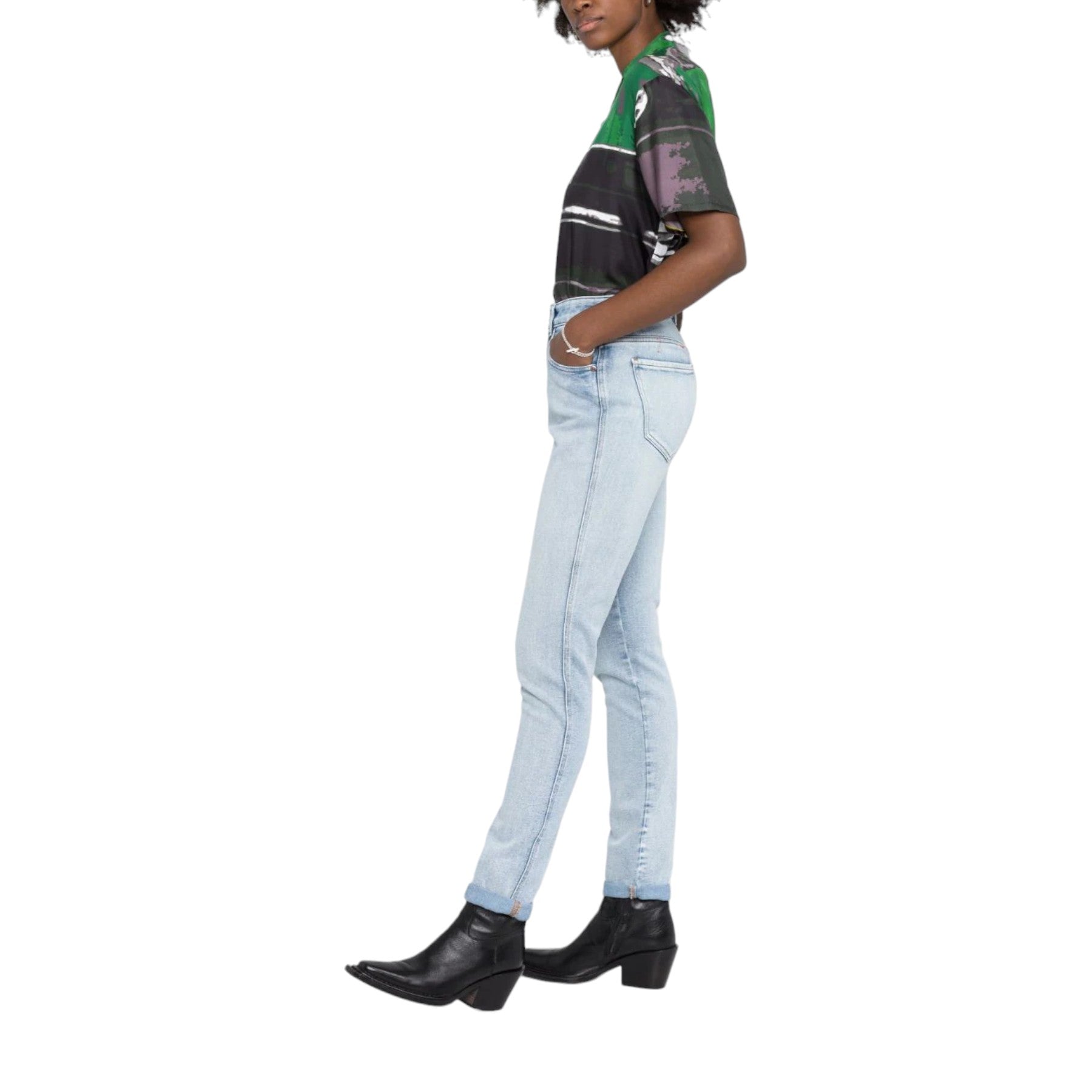 DIESEL 1994 Womens Denim Jeans Slim Fit High Waist Tapered Leg Stretch Pants W27