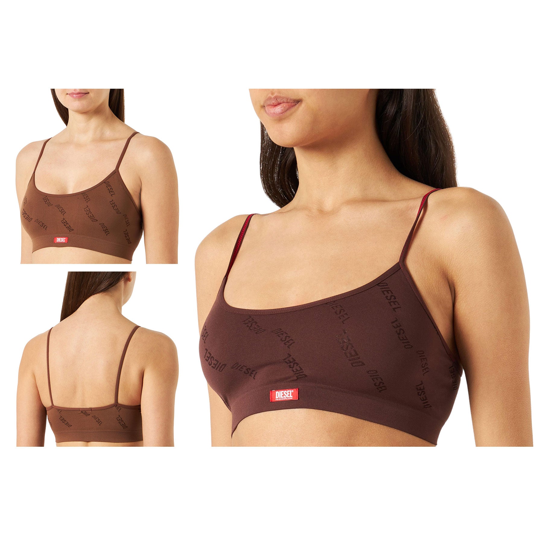 DIESEL UFSB-JINNIE Womens Bralette Bra Comfort Fit Stretch Seamless Yoga Bra New