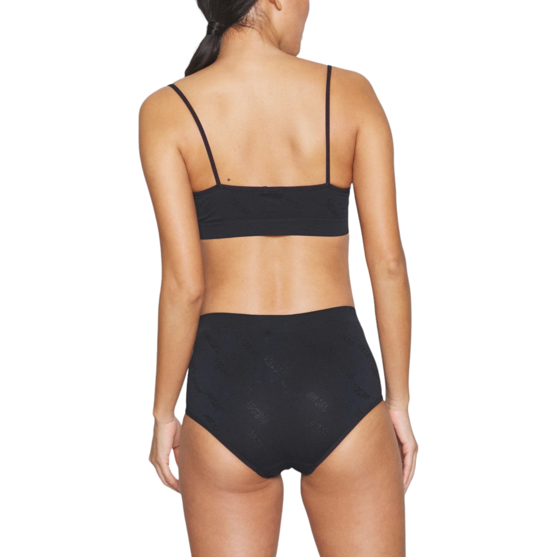 DIESEL UFPN-OTTA 0WEAD Womens Briefs Soft Stretch Cotton Plain Underwear Black