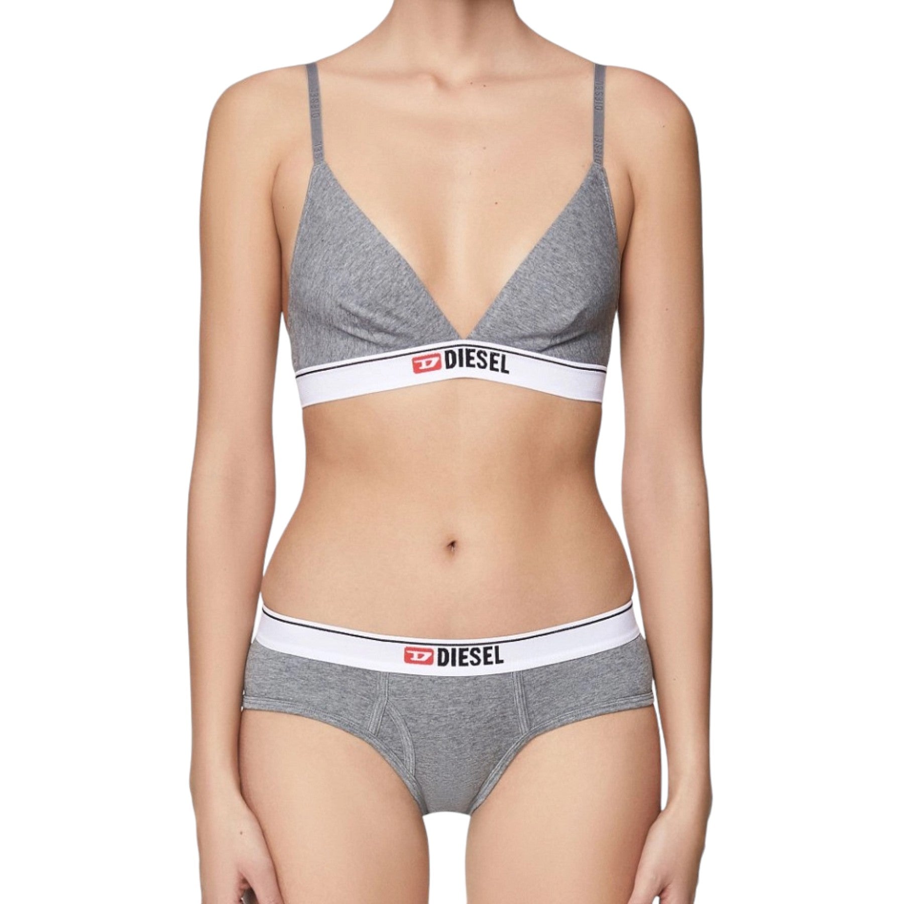 DIESEL UFPN-OXYS 0EAFU Womens Briefs Soft Stretch Grey Cotton Ladies Underwear
