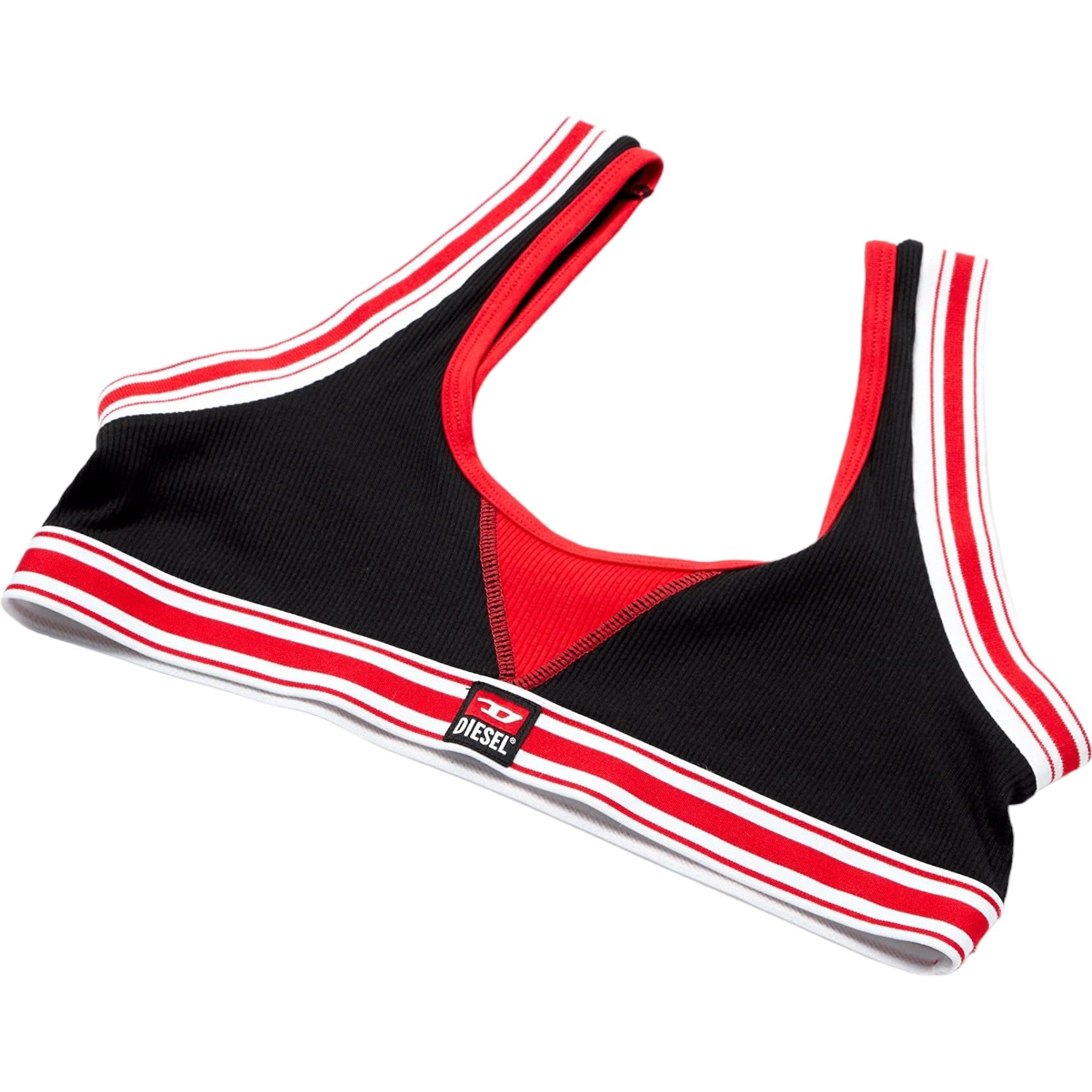 DIESEL UFSB-BRASS-C Womens Sports Bra Wire Free Comfortable Fit Stretch Black