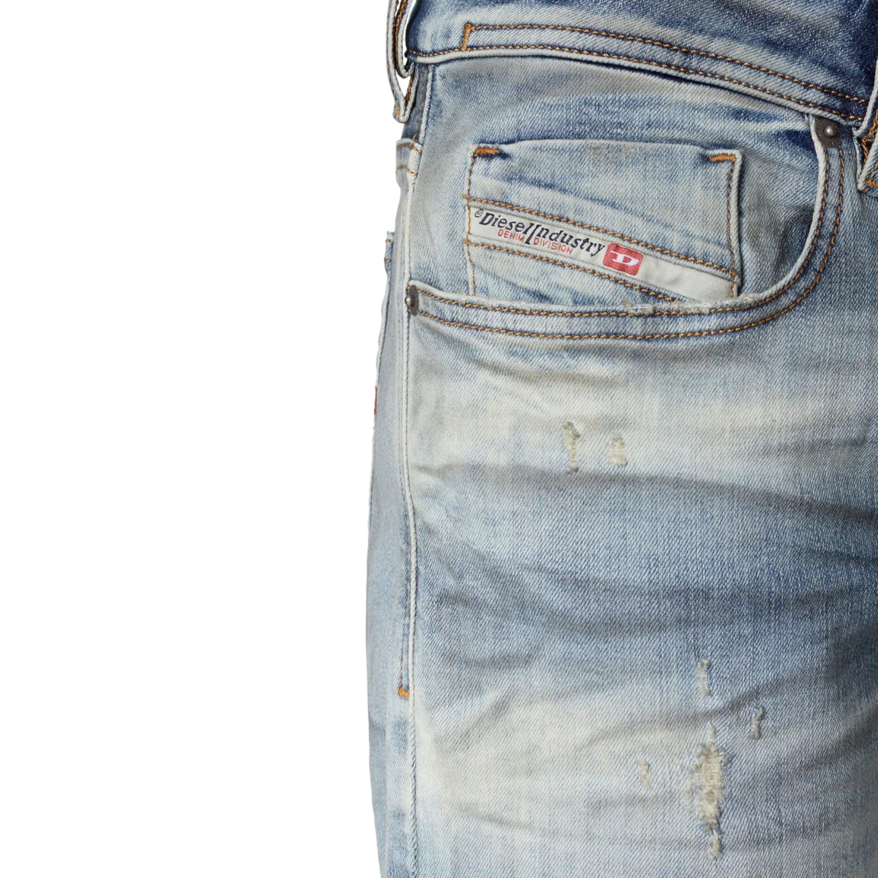 DIESEL 1979 SLEENKER 068BI Mens Denim Jeans Tapered Leg Low Waist Cotton Pants