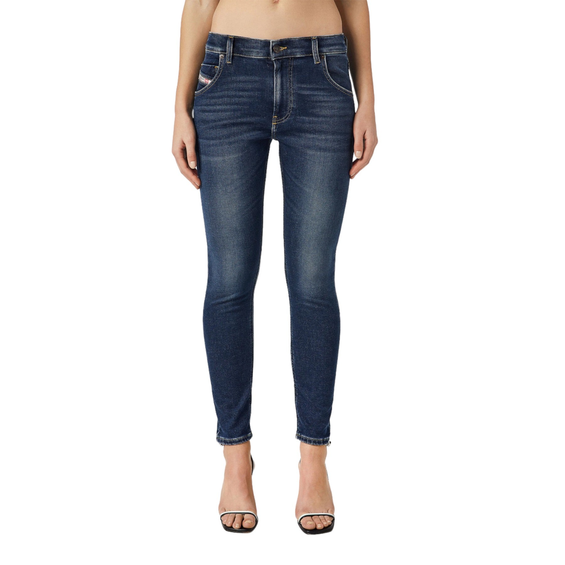 Diesel Krailey-B-T 069ZW Womens Denim Jeans Slim Fit Sweatpants Jogg Jeans Blue