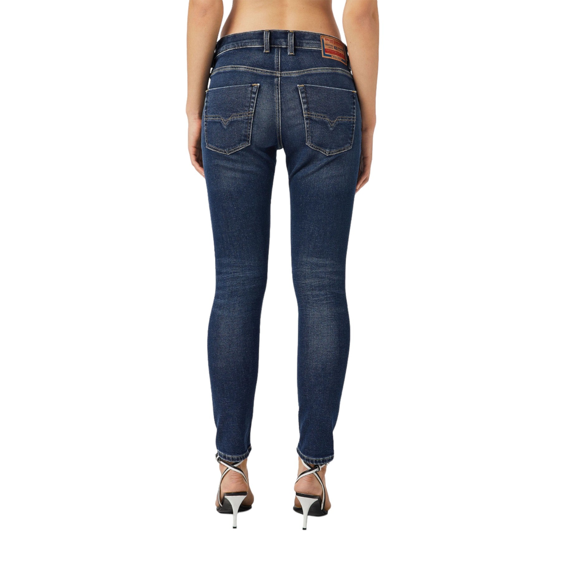 Diesel Krailey-B-T 069ZW Womens Denim Jeans Slim Fit Sweatpants Jogg Jeans Blue