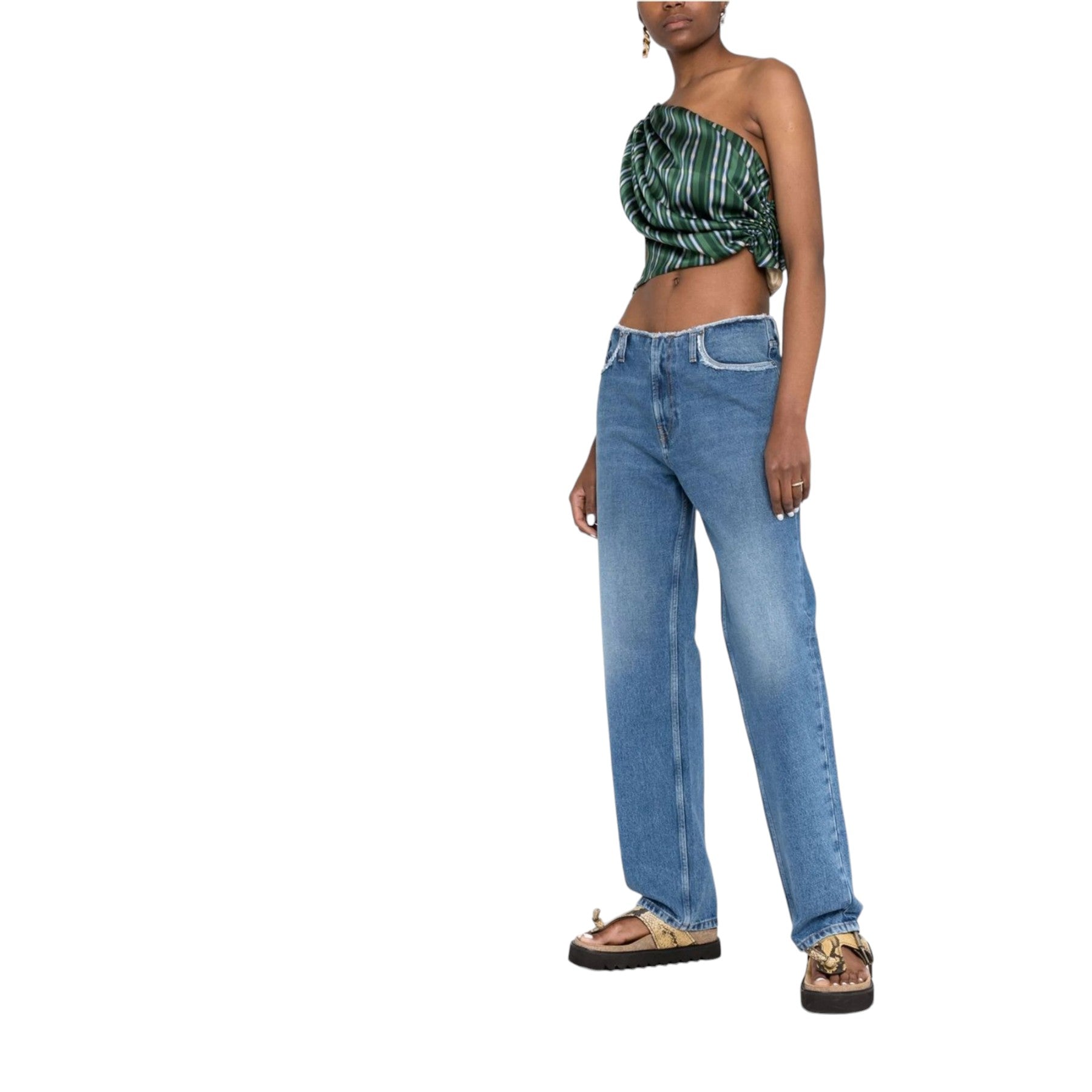 DIESEL D-ARK 007F3 Womens Denim Jeans Relaxed Fit Mid Waist Straight Leg Pants