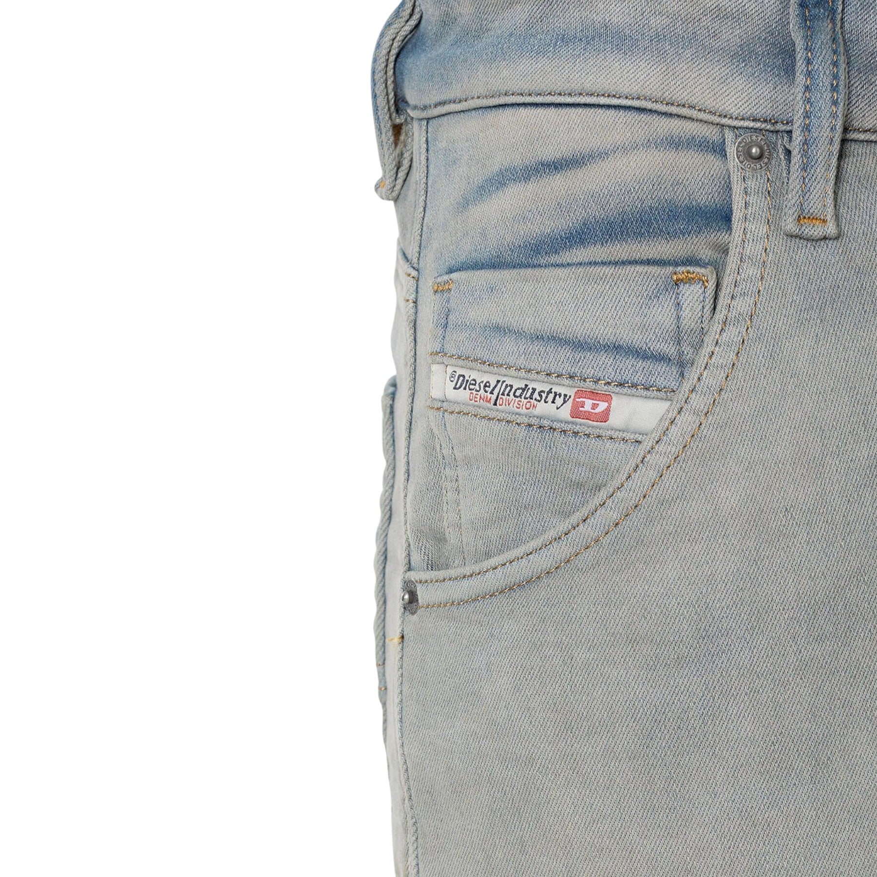 DIESEL KROOLEY 068BE Mens Denim Jeans Regular Fit Tapered Leg Casual Jogg Pants