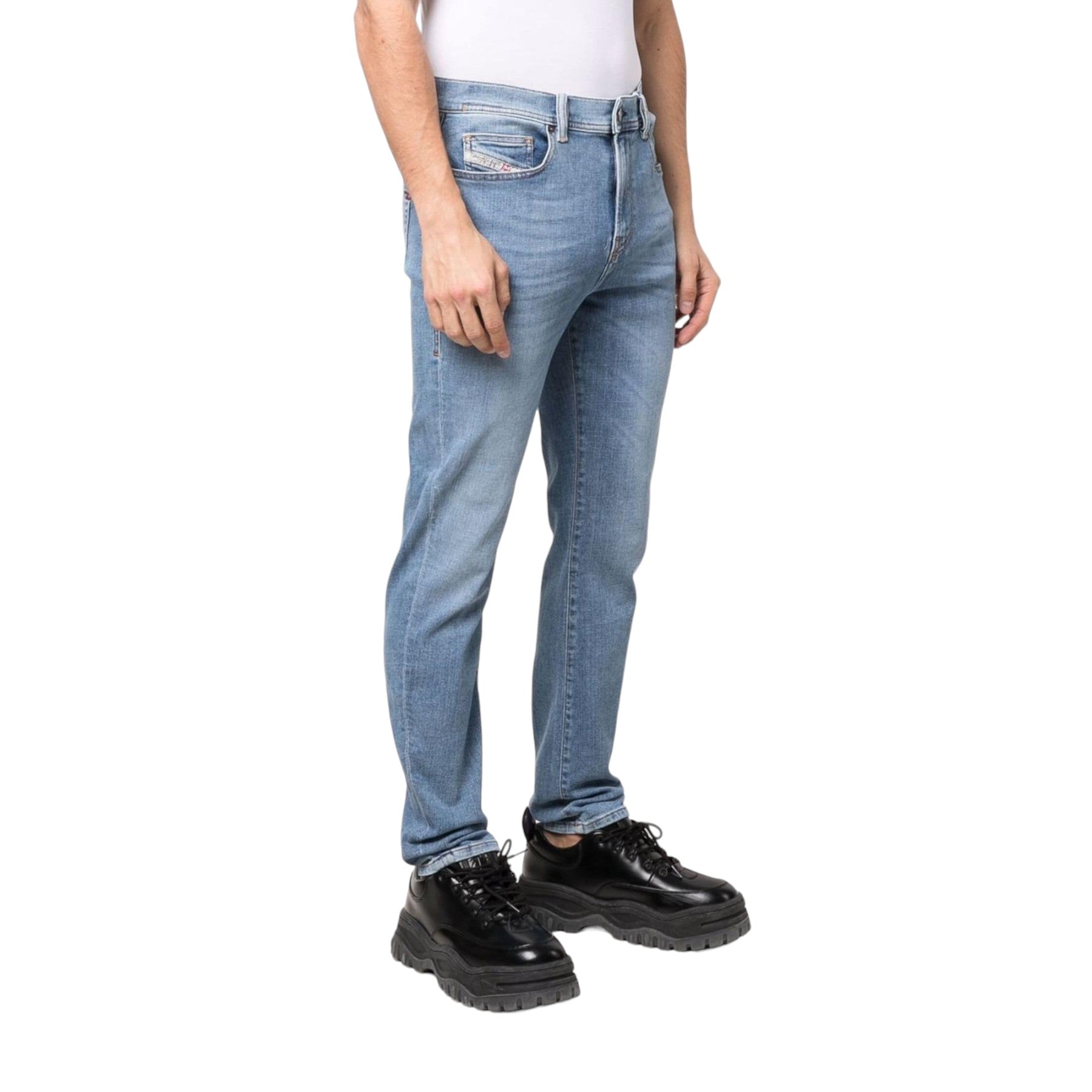 DIESEL 1983 09C01 Mens Denim Jeans Regular Fit Tapered Leg Cotton Jeans